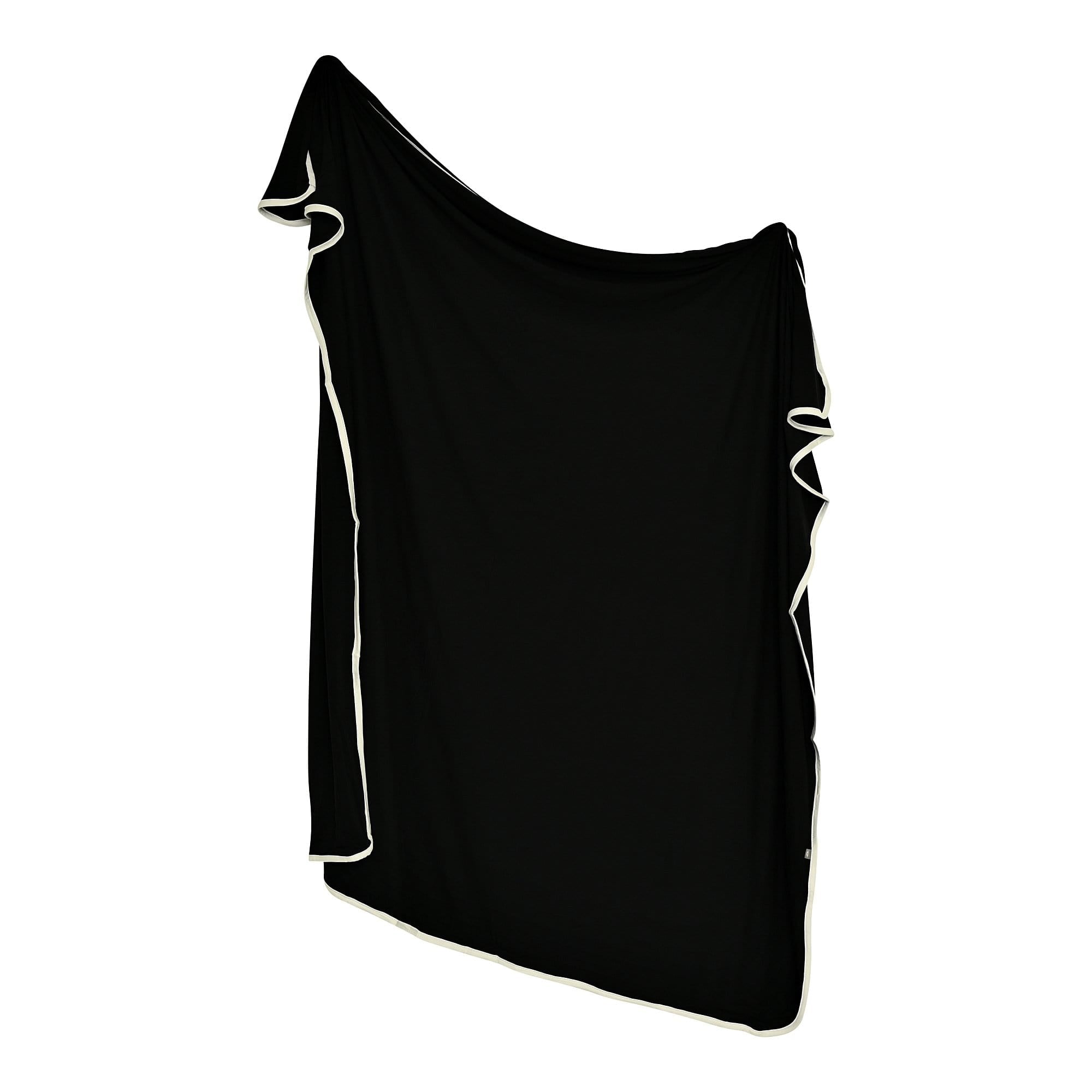 Kyte Baby Swaddle Blanket in Midnight with Cloud Trim