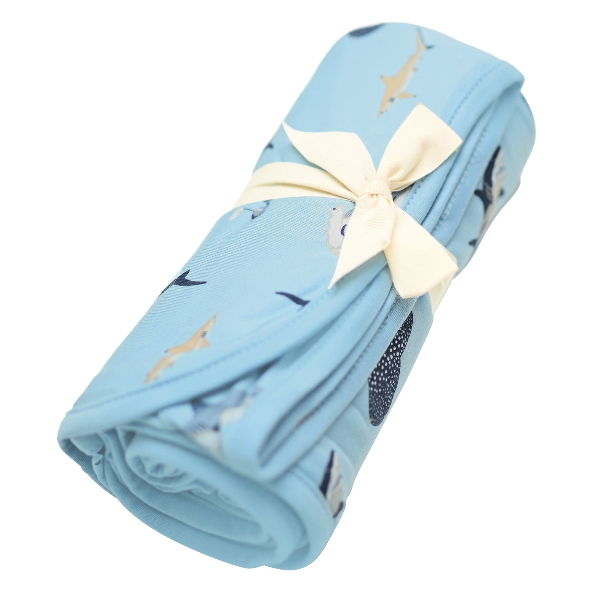 Kyte Baby bamboo Swaddling Blanket in Stream Shark