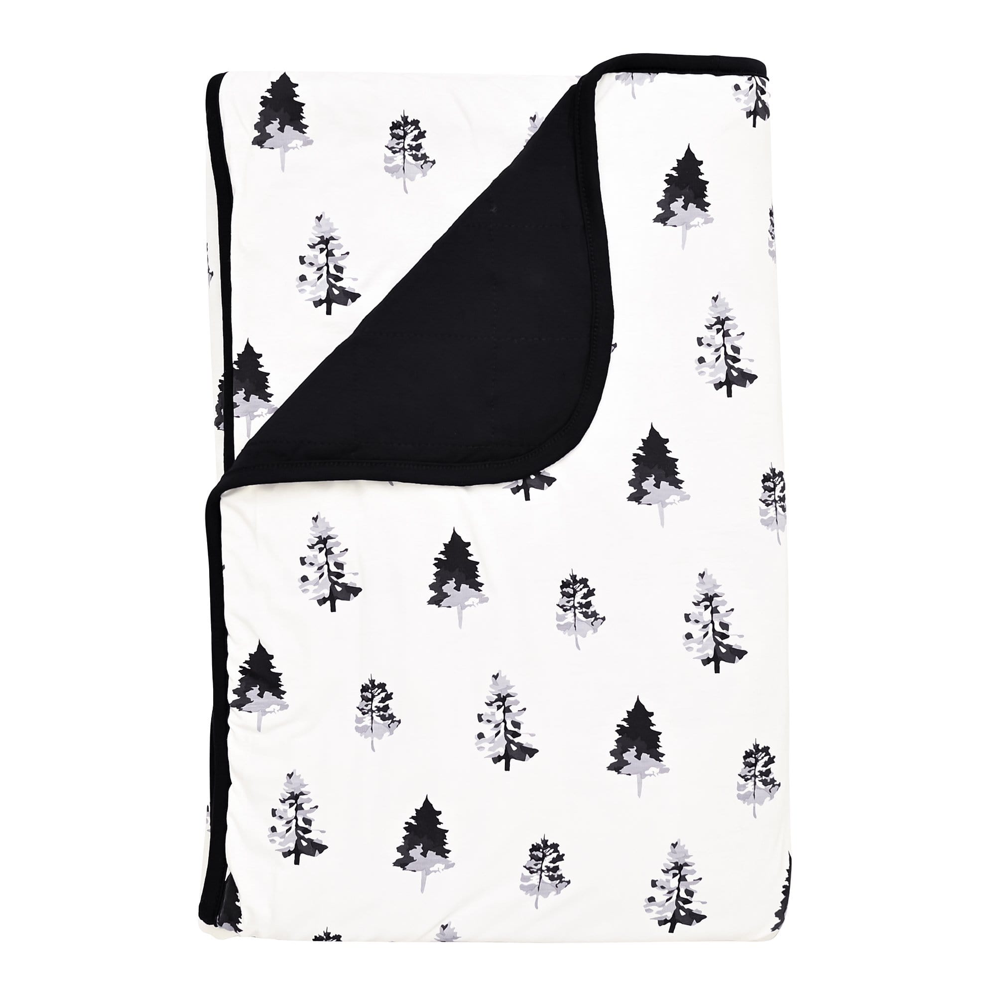 Kyte BABY Toddler Blanket Black and White Tree / Toddler Printed Toddler Blanket in Black and White Tree