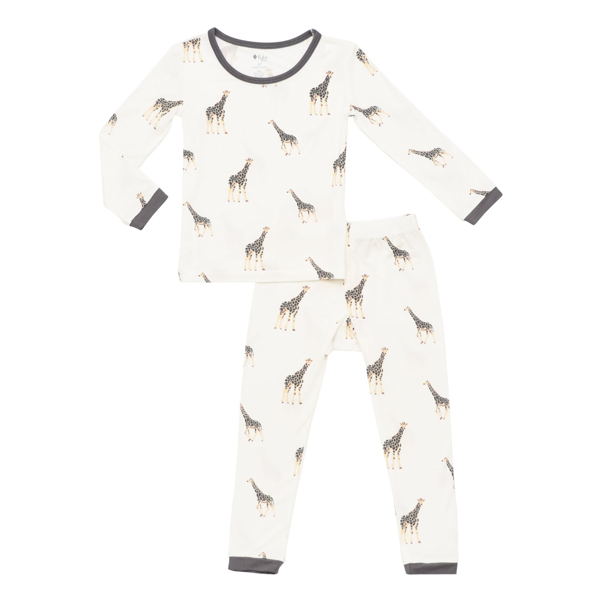 Long Sleeve Toddler Pajamas in Giraffe