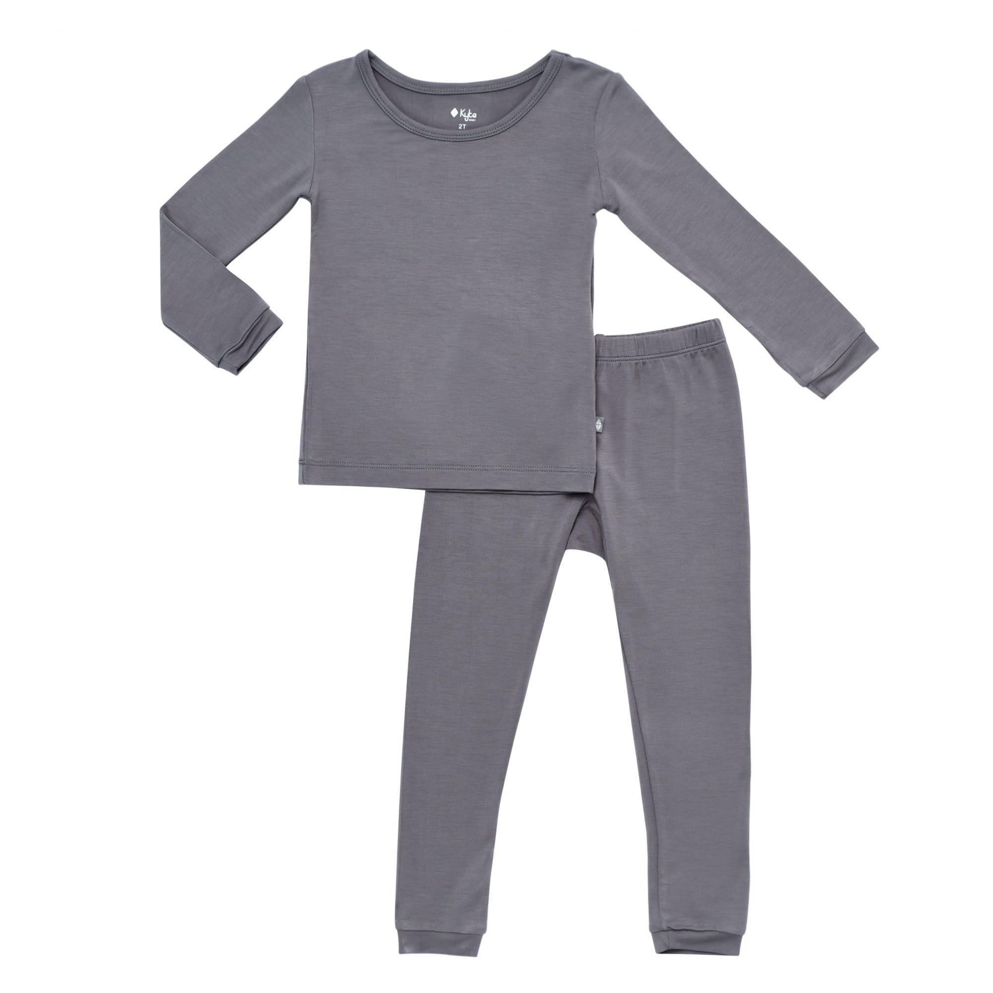 Kyte BABY Toddler Long Sleeve Pajamas Toddler Pajama Set in Charcoal