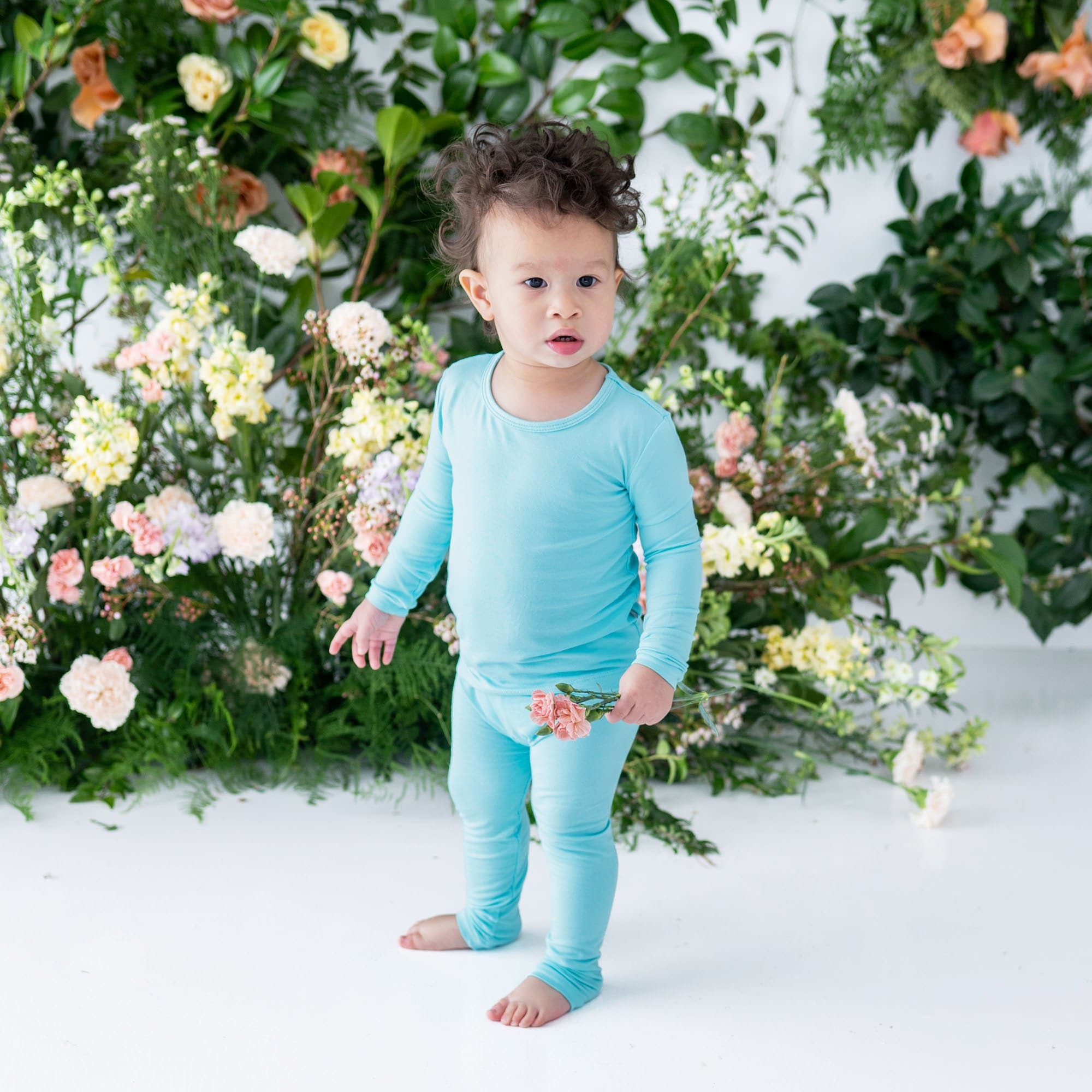 Kyte BABY Toddler Long Sleeve Pajamas Toddler Pajama Set in Robin