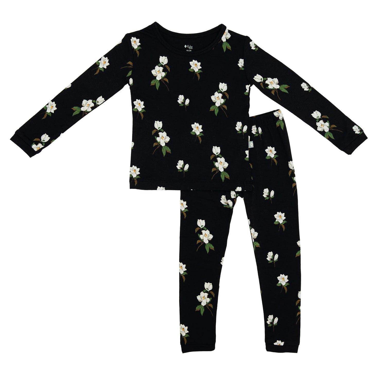 Kyte Baby Long Sleeve Pajamas in Small Magnolia on Midnight