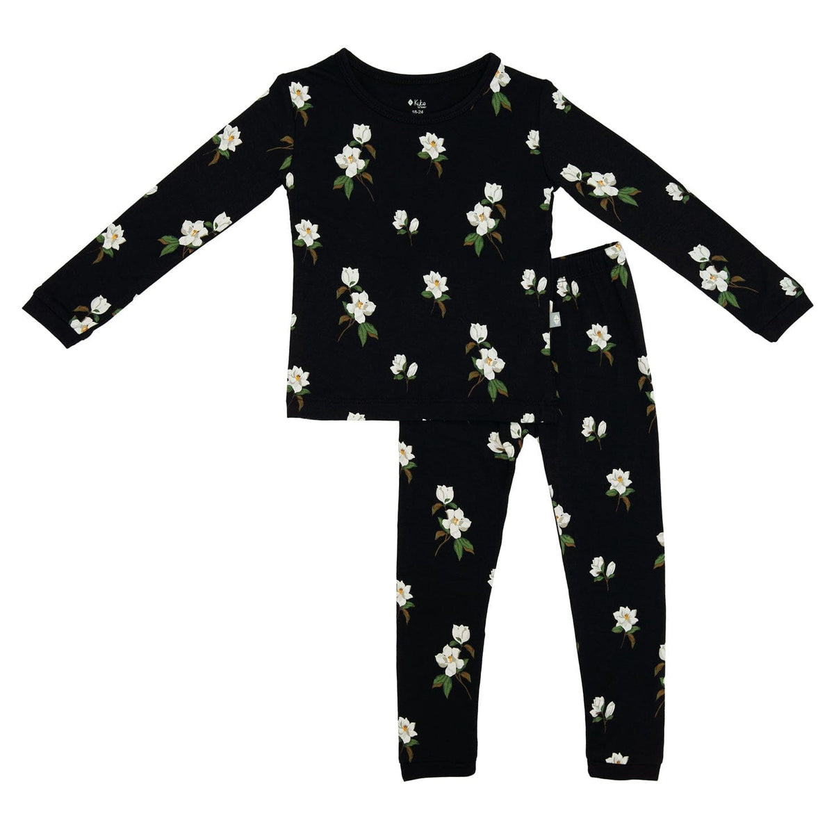 Kyte Baby Long Sleeve Pajamas in Small Magnolia on Midnight