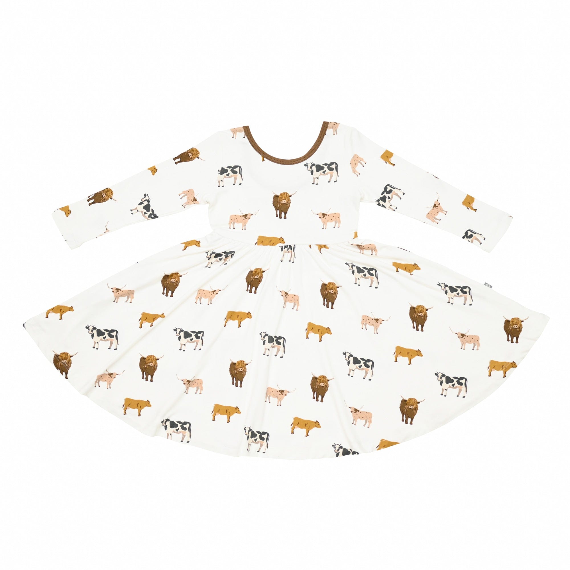 Kyte Baby Long Sleeve Twirl Dress in Moo