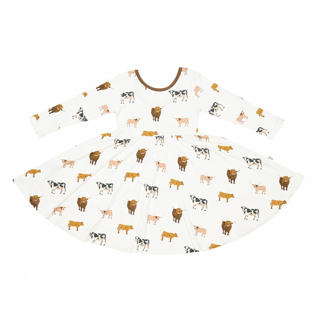 Kyte Baby Long Sleeve Twirl Dress in Moo