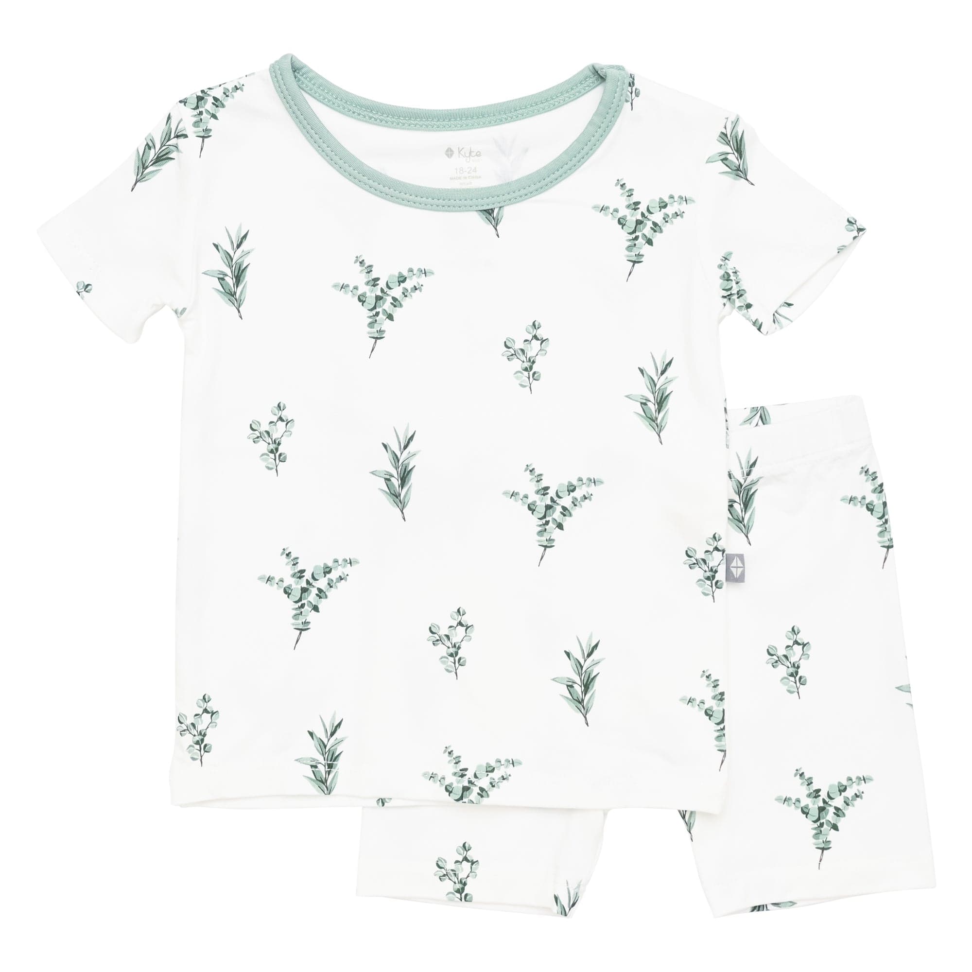 Kyte Baby Short Sleeve Pajamas in Eucalyptus