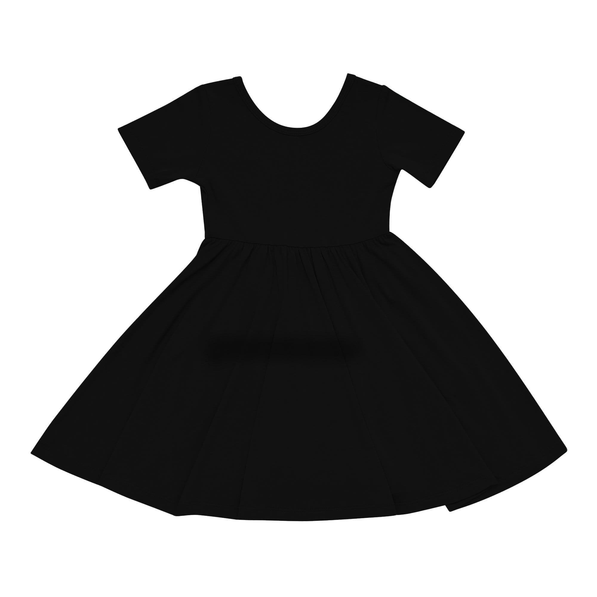 Flat lay of Kyte Baby Toddler Twirl Dress in Midnight