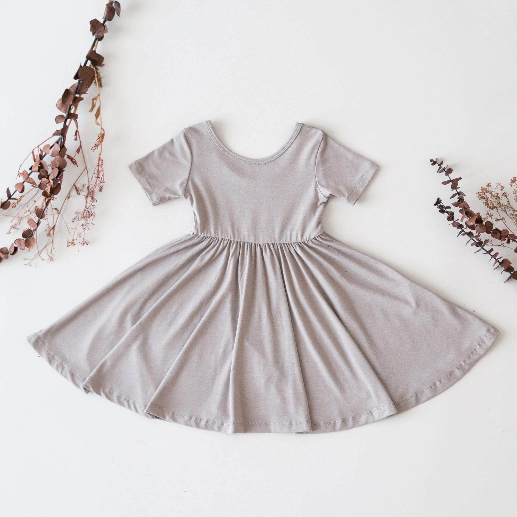 Kyte BABY Toddler Short Sleeve Twirl Dress Twirl Dress in Mushroom