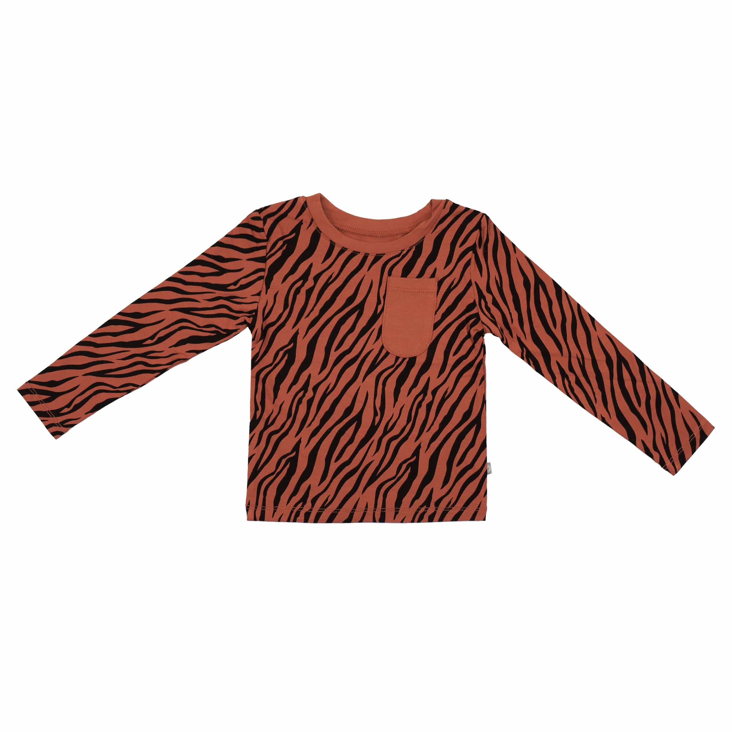 Kyte BABY Toddler Unisex Tee Long Sleeve Toddler Unisex Tee in Rust Tiger