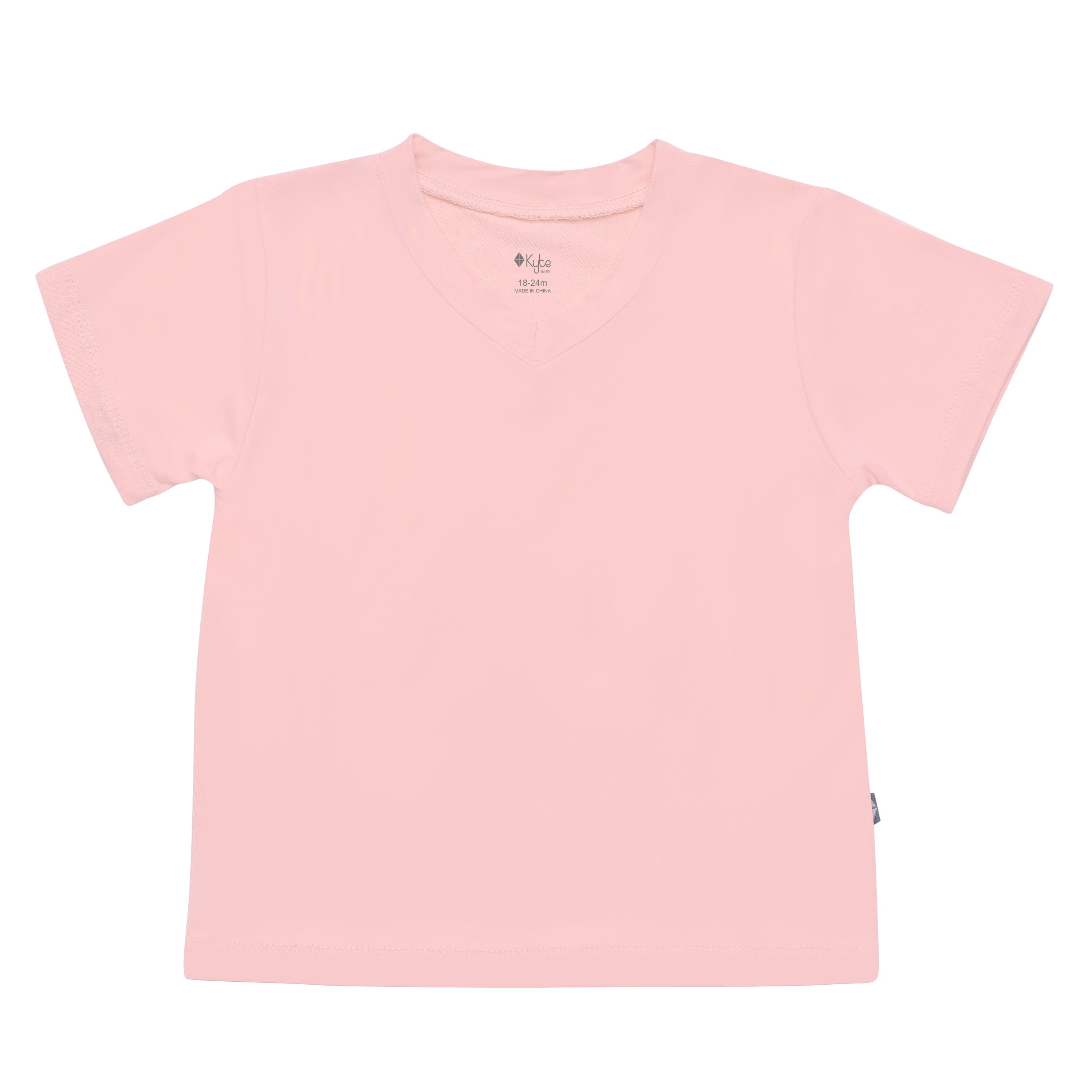 Kyte BABY V-Neck Toddler Unisex Tee Toddler V-Neck Tee in Crepe