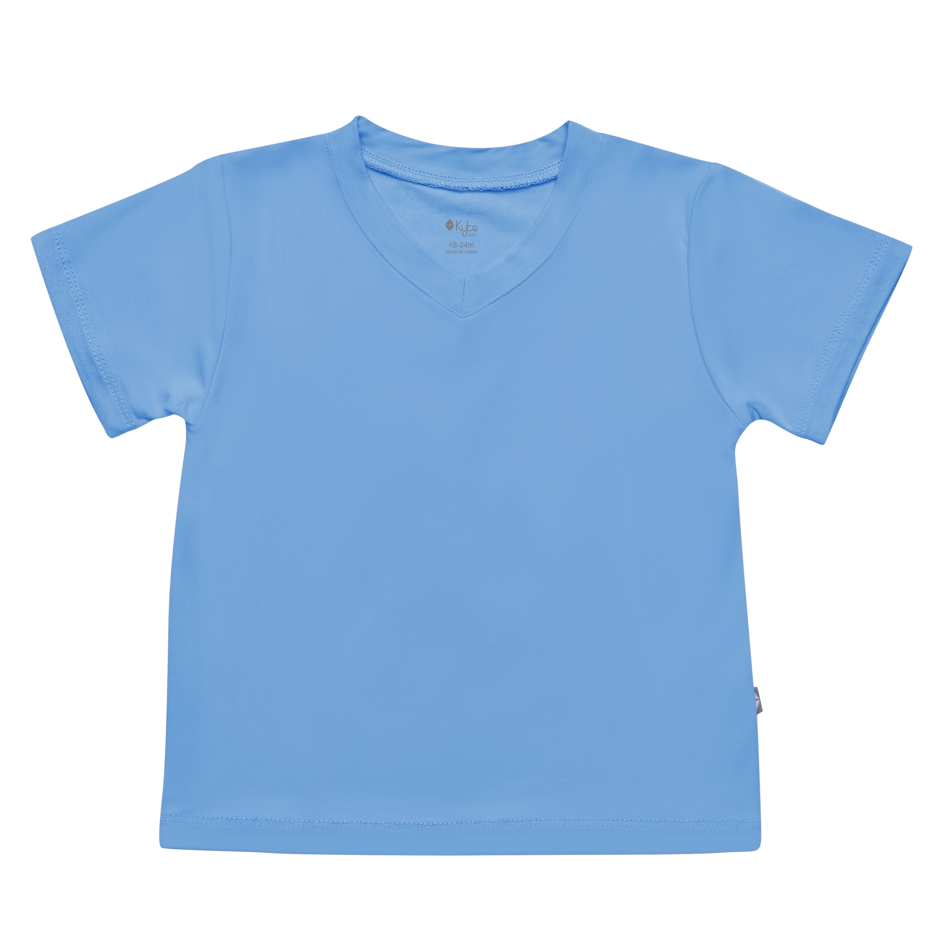 Kyte BABY V-Neck Toddler Unisex Tee Toddler V-Neck Tee in Periwinkle