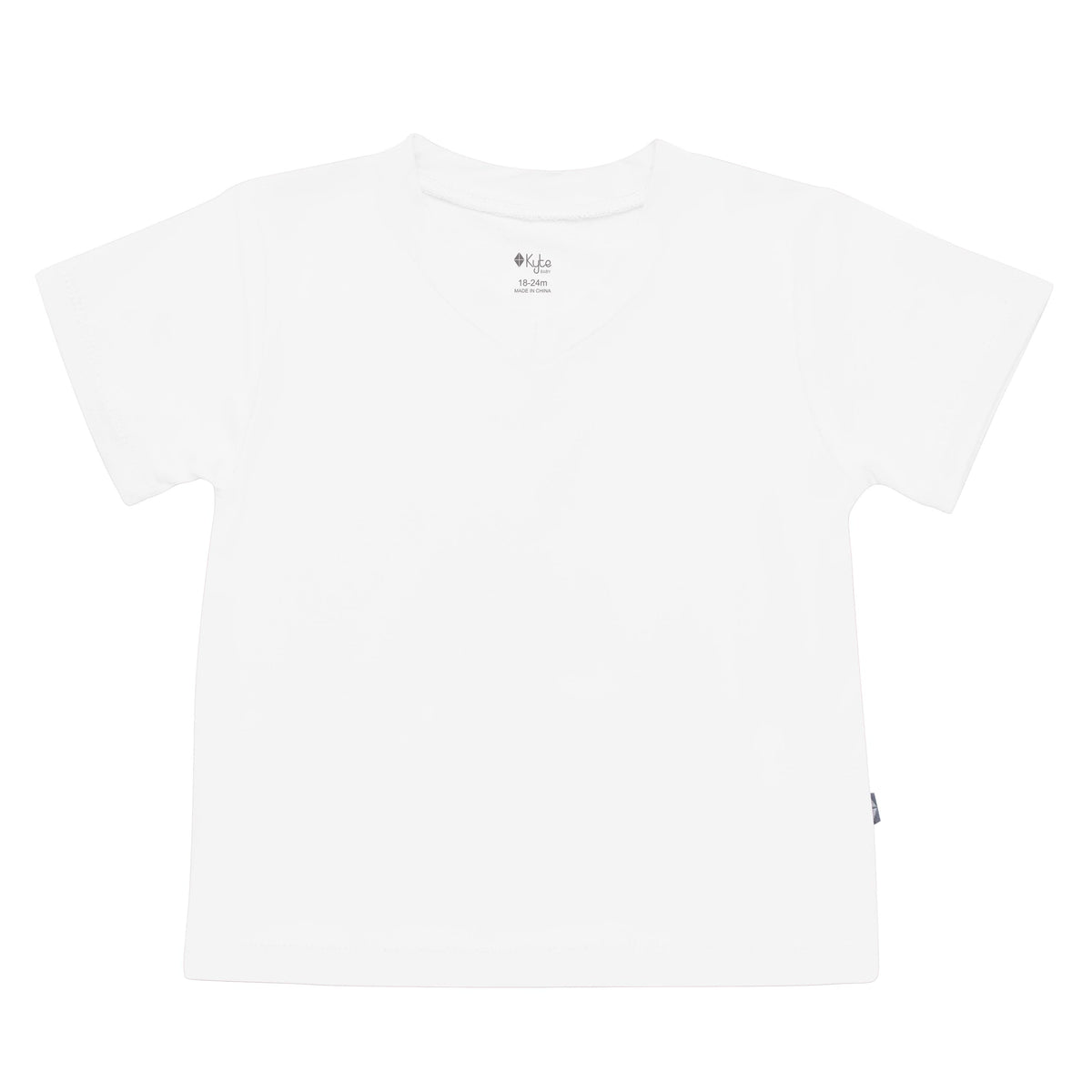 Kyte Baby Toddler V-Neck Tee in Snow