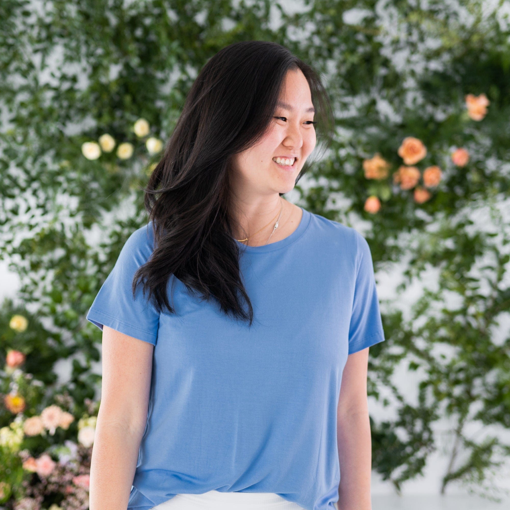 Kyte BABY Women's Crew Neck Tee Women's Crew Neck Tee in Periwinkle