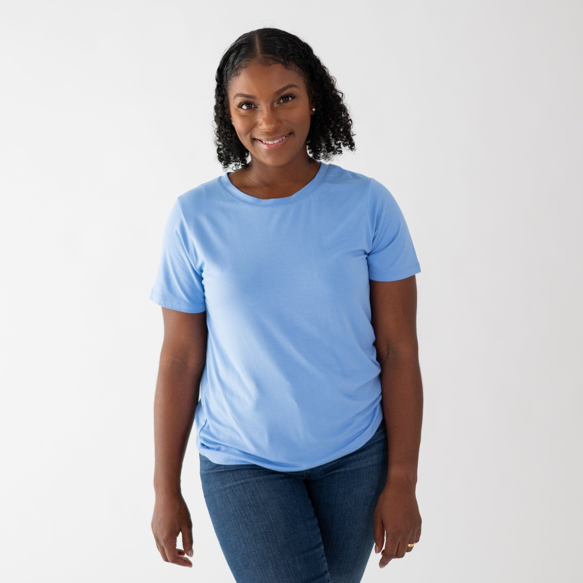 Kyte BABY Women's Crew Neck Tee Women's Crew Neck Tee in Periwinkle