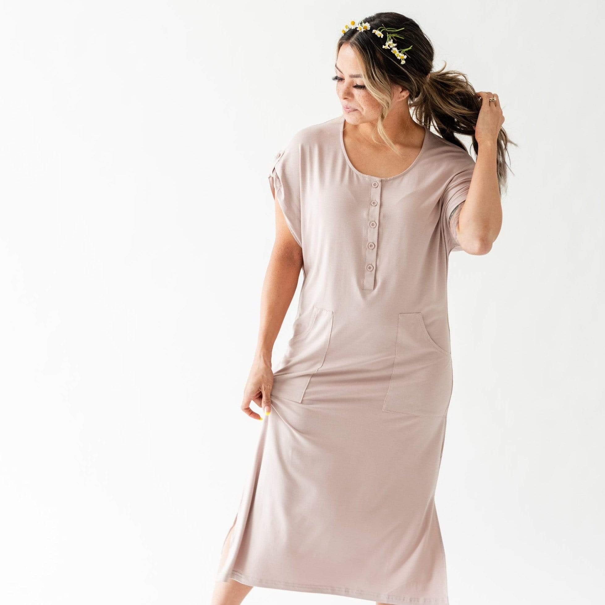 Kyte BABY Women's Lounge Dress Women’s Lounge Dress in Sunset