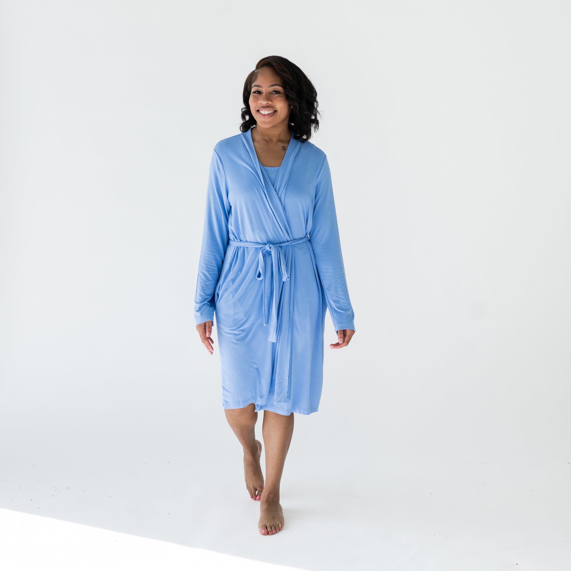 Kyte BABY Women's Lounge Robe Women’s Lounge Robe in Periwinkle