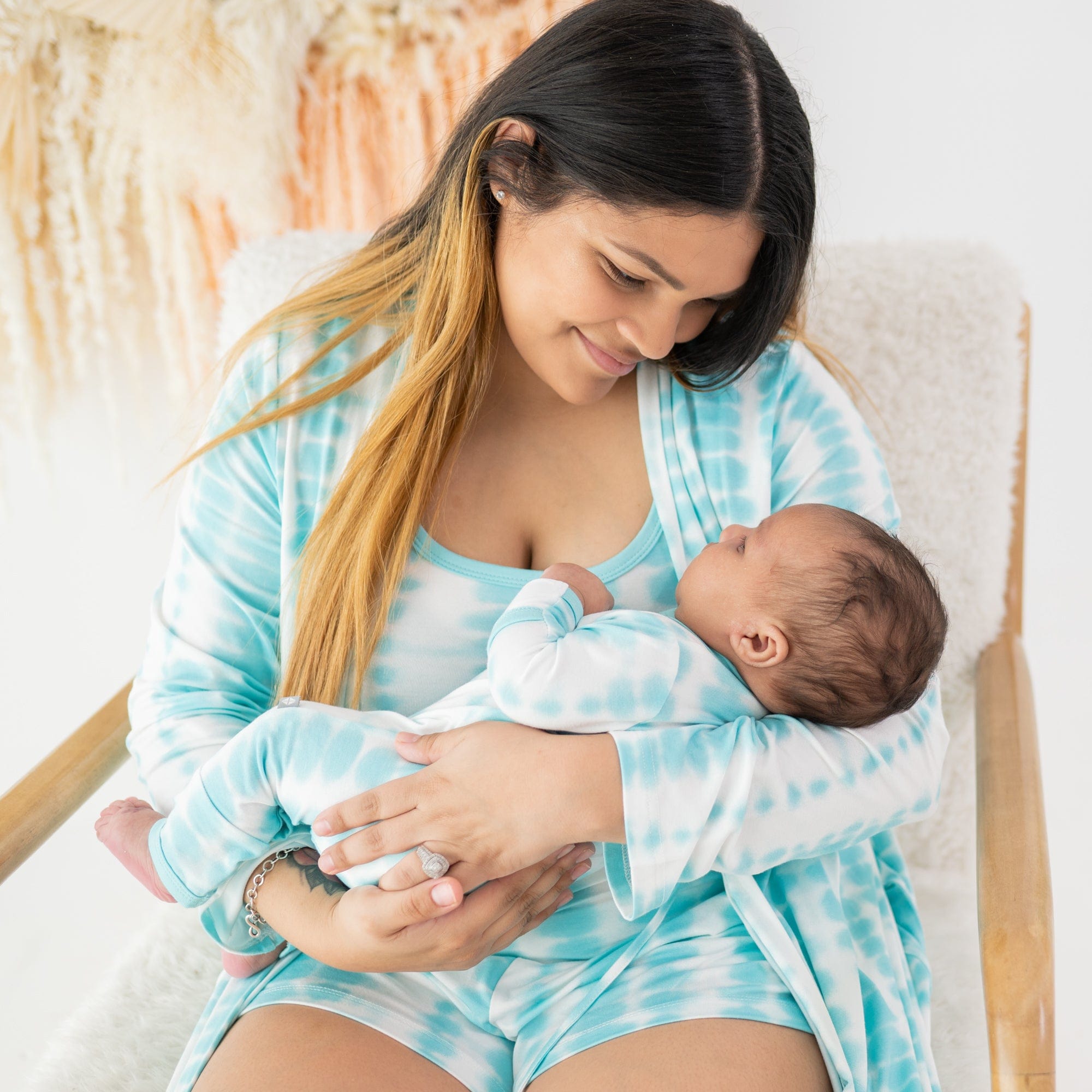 Kyte BABY Women's Lounge Robe Women’s Lounge Robe in Robin Rip Tide