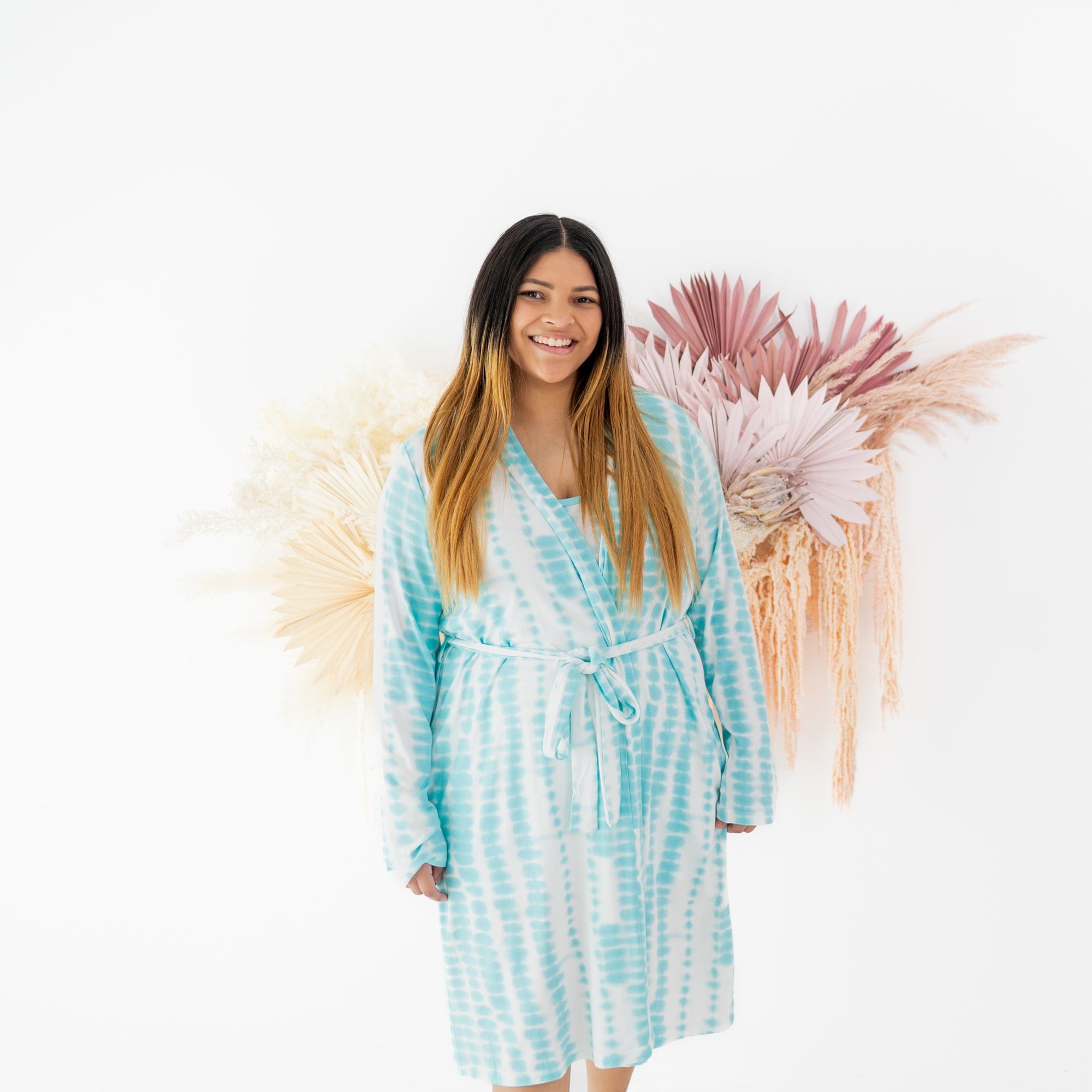 Kyte BABY Women's Lounge Robe Women’s Lounge Robe in Robin Rip Tide