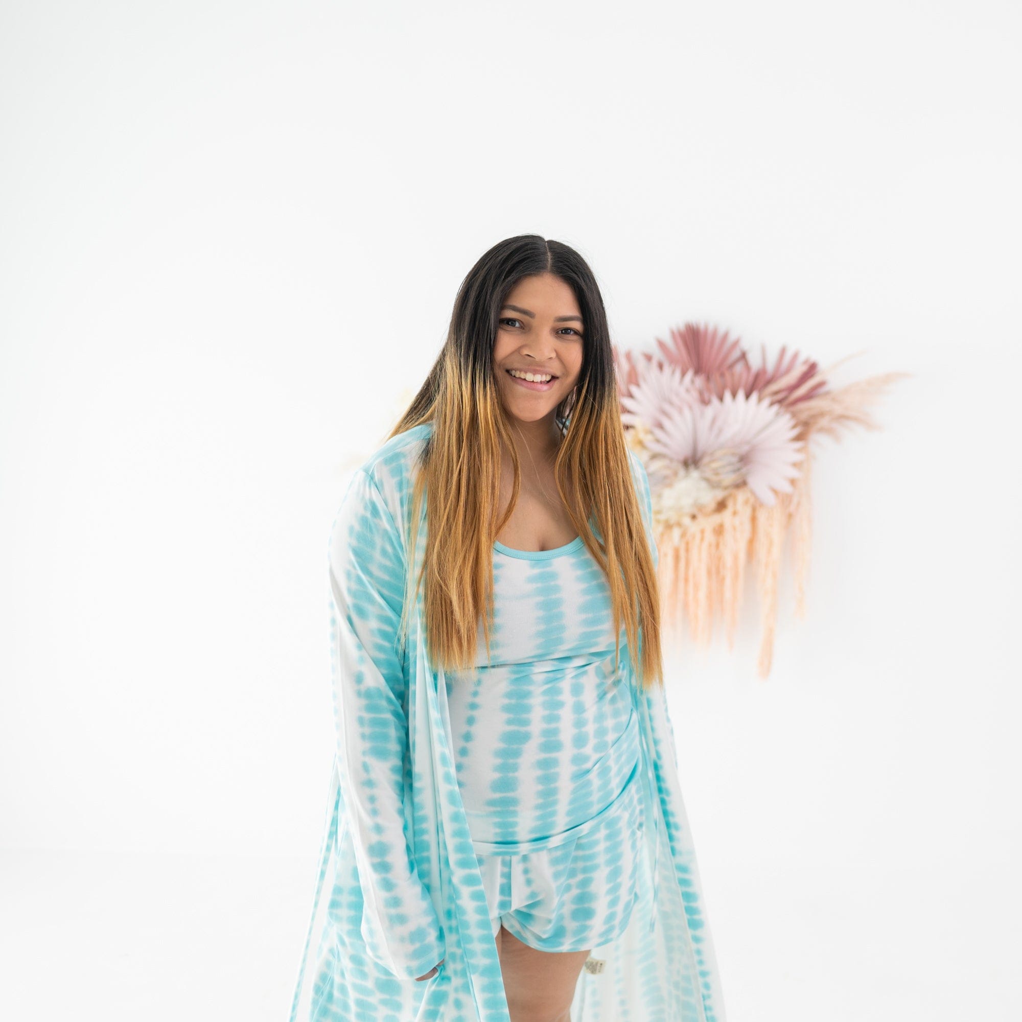 Kyte BABY Women's Lounge Robe Women’s Lounge Robe in Robin Rip Tide