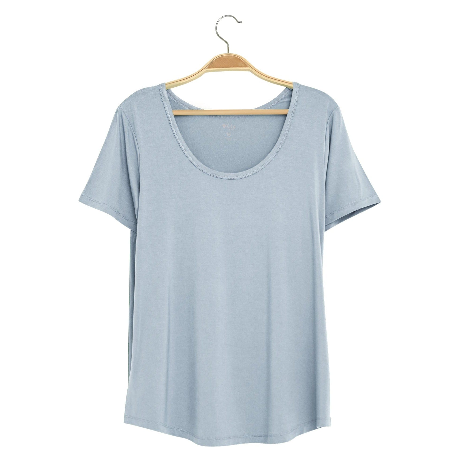 Kyte Baby Women's Scoop Neck Tee in Fog