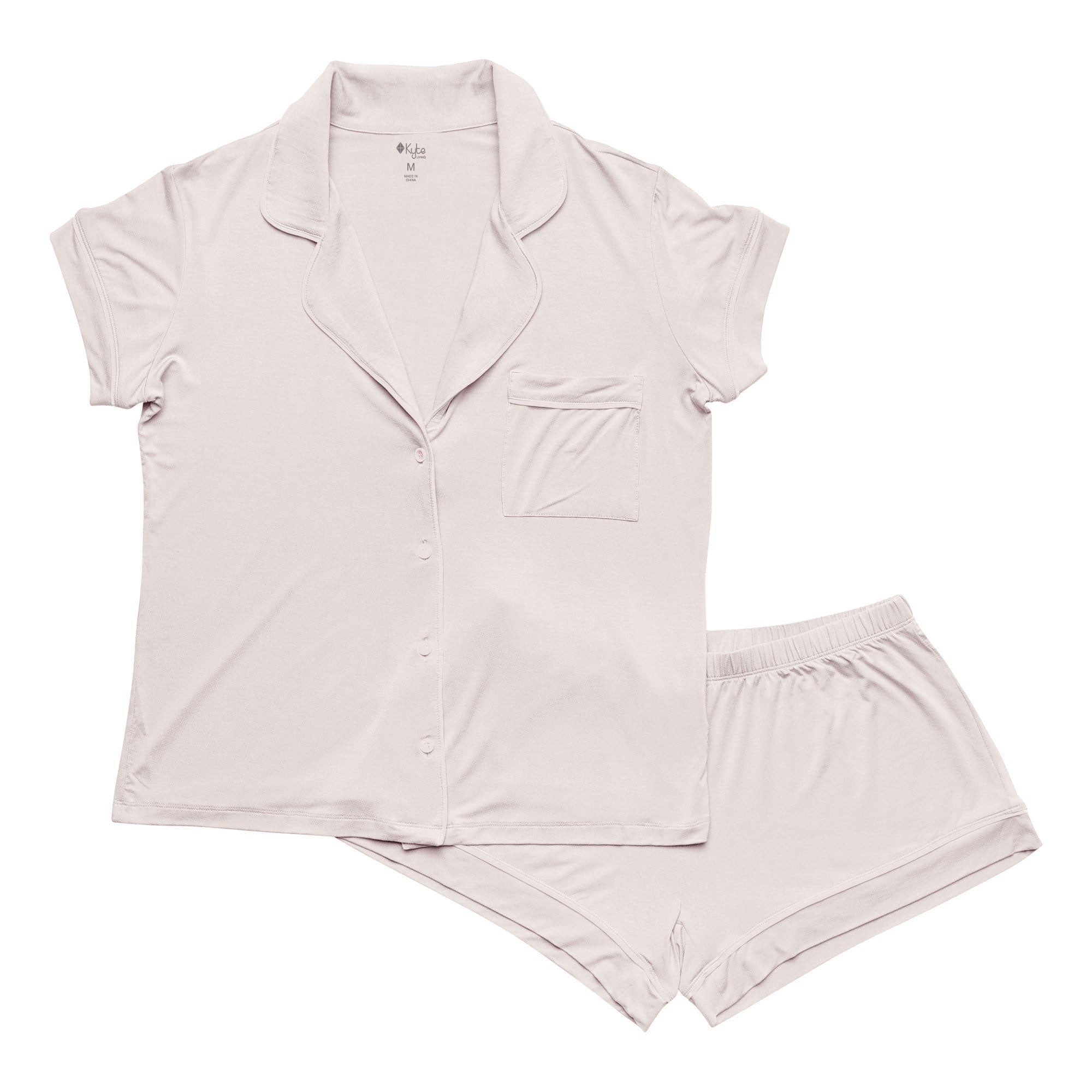 Kyte BABY Women’s Short Sleeve Pajama Set Women’s Short Sleeve Pajama Set in Oat