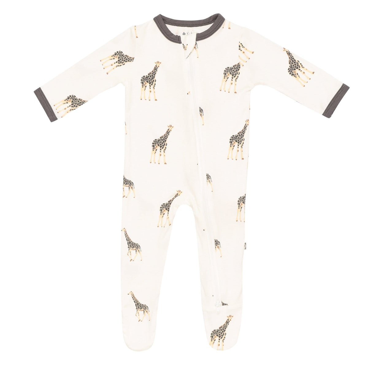 Kyte Baby Zippered Footie in Giraffe