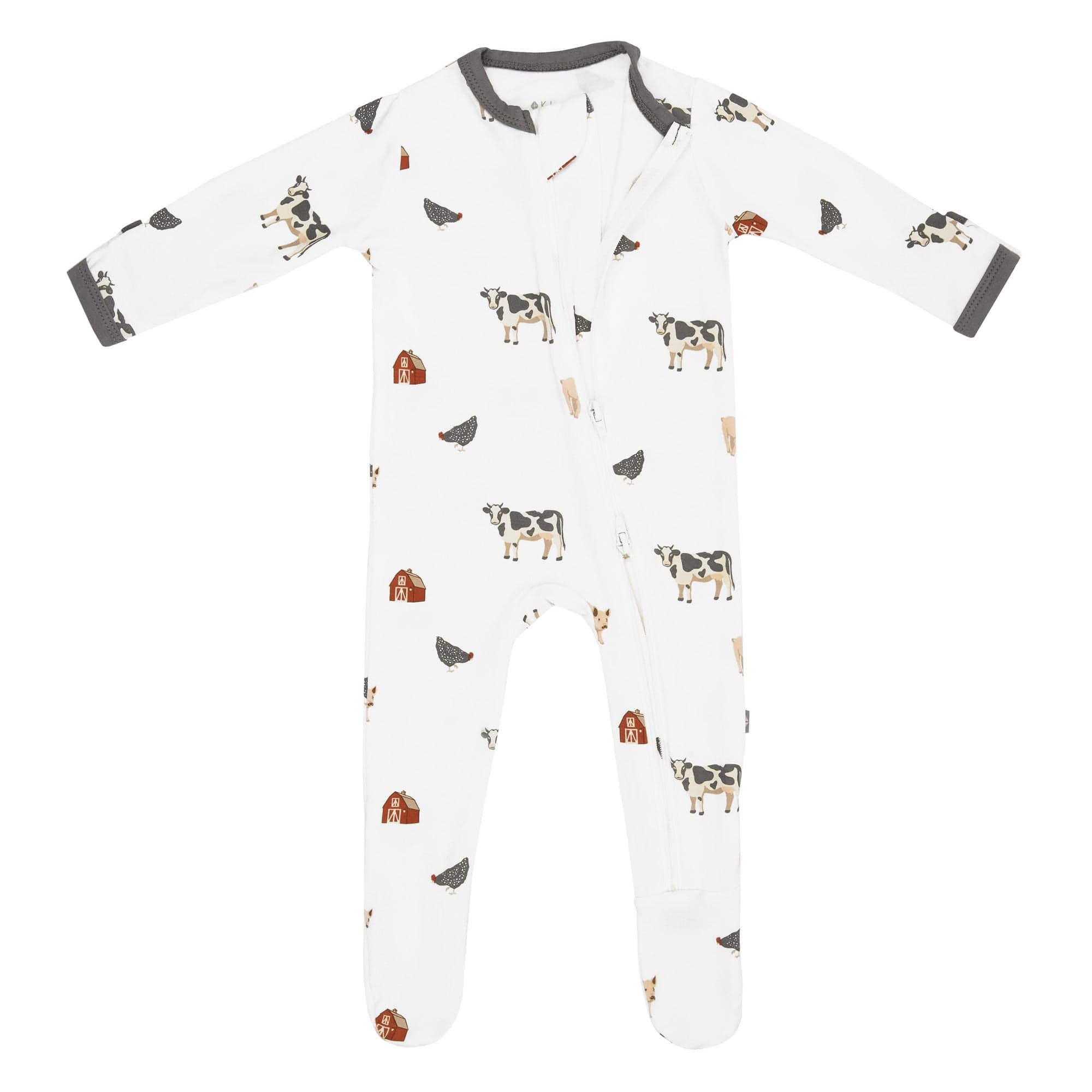 Kyte BABY Zippered Footies Zippered Footie in Farm