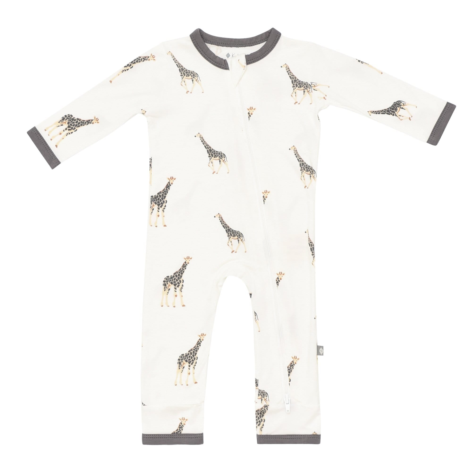 Kyte Baby Zippered Romper in Giraffe