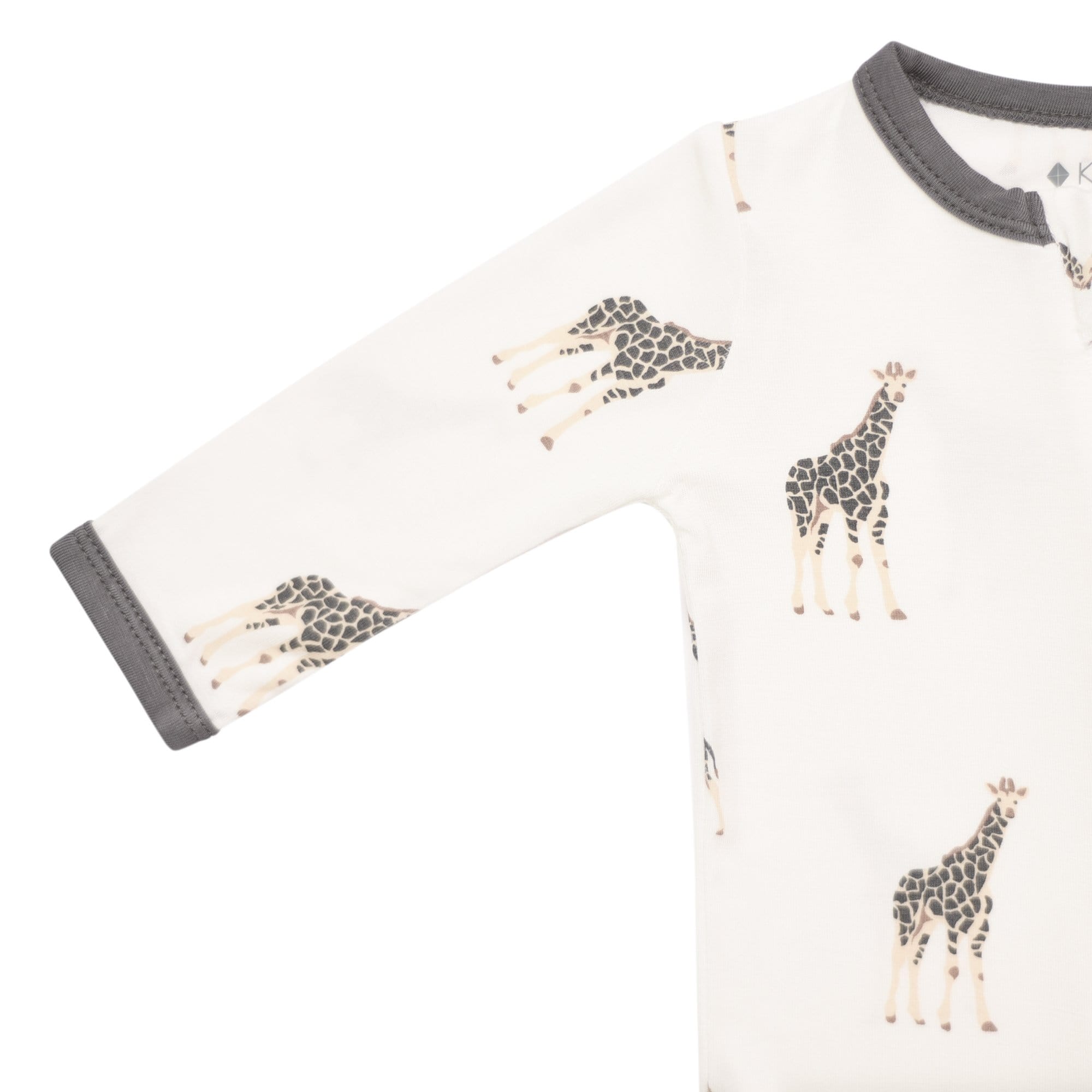 Kyte Baby Bamboo Zippered Romper in Giraffe