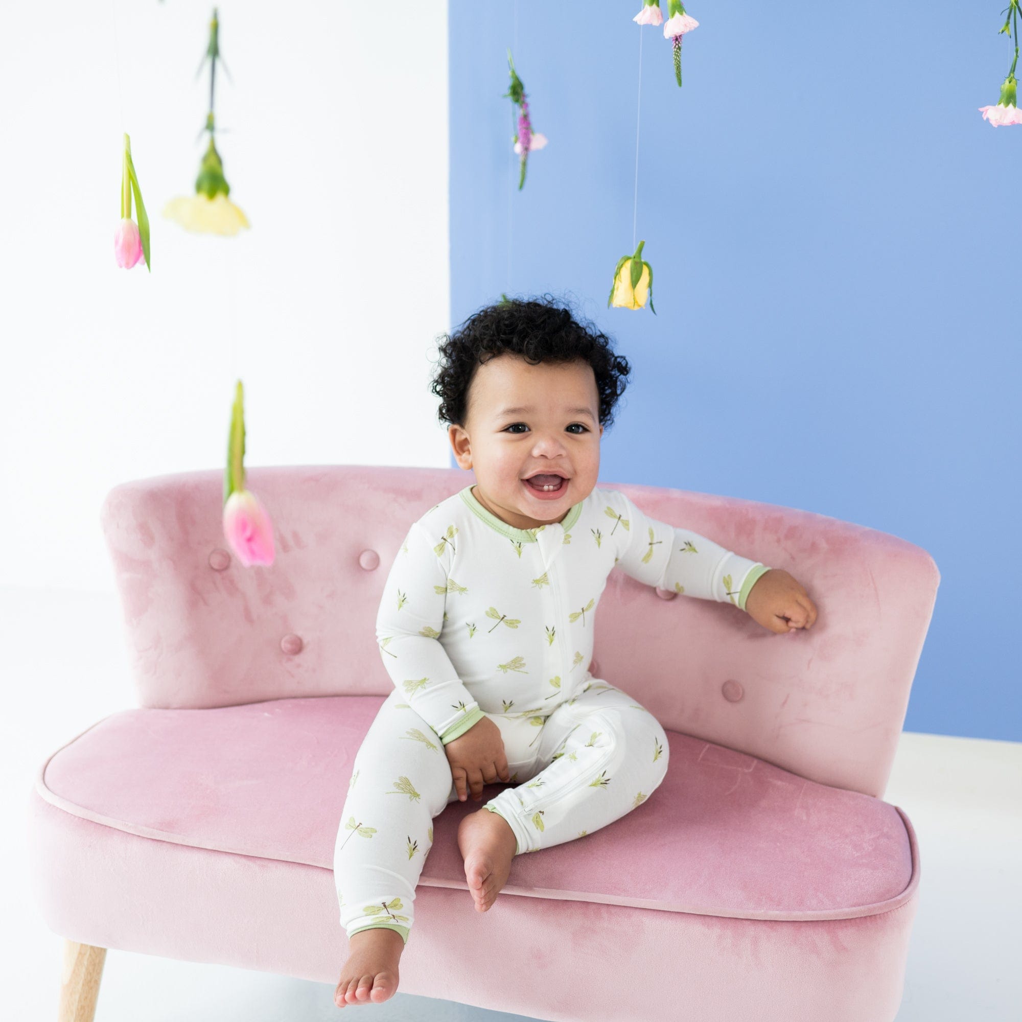 Kyte BABY Zippered Rompers Zippered Romper in Dragonfly