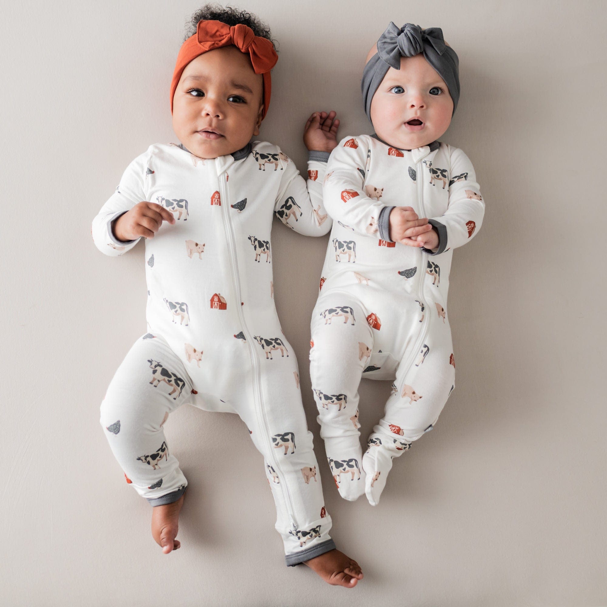 Kyte BABY Zippered Rompers Zippered Romper in Farm