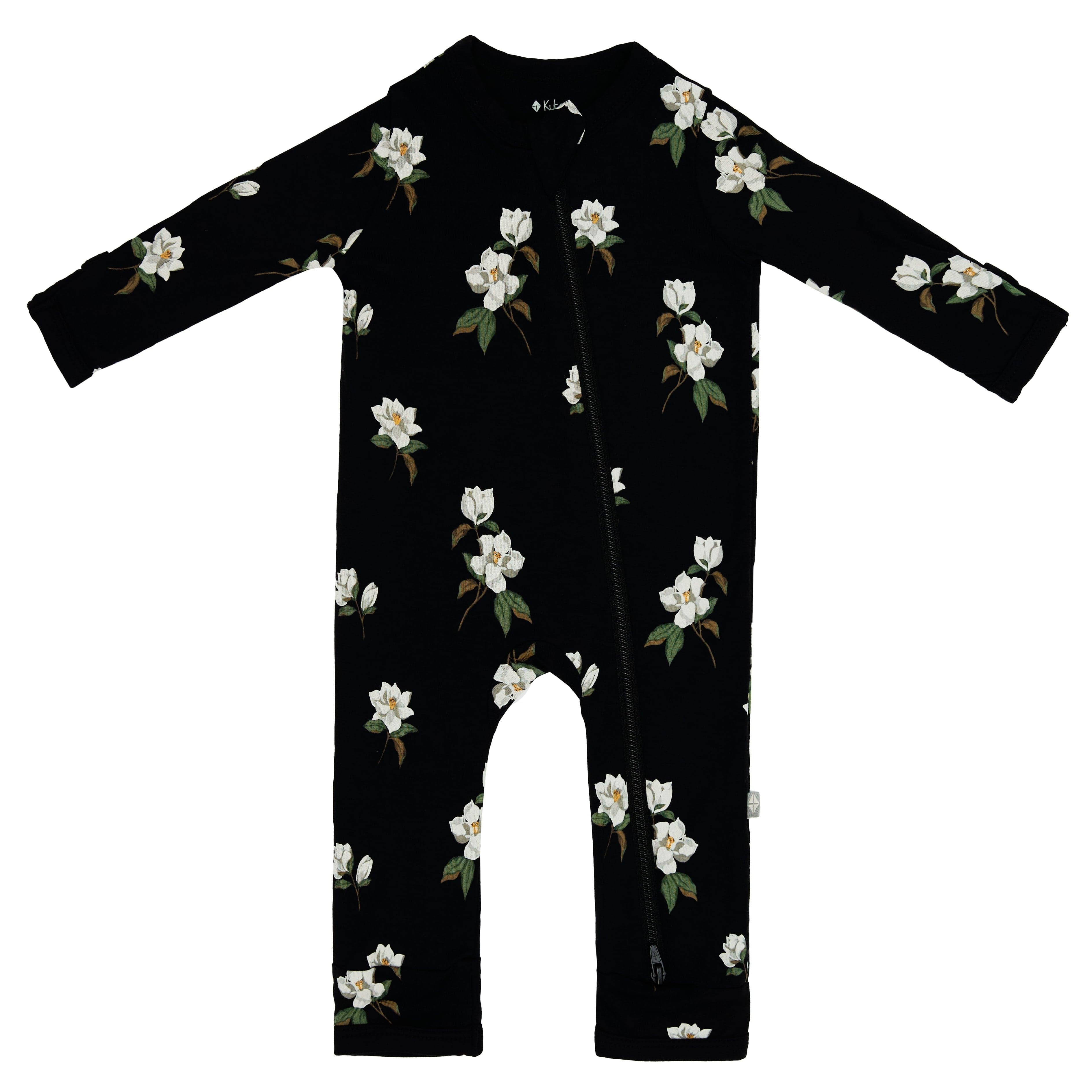 Kyte Baby Zippered Romper in Small Midnight Magnolia