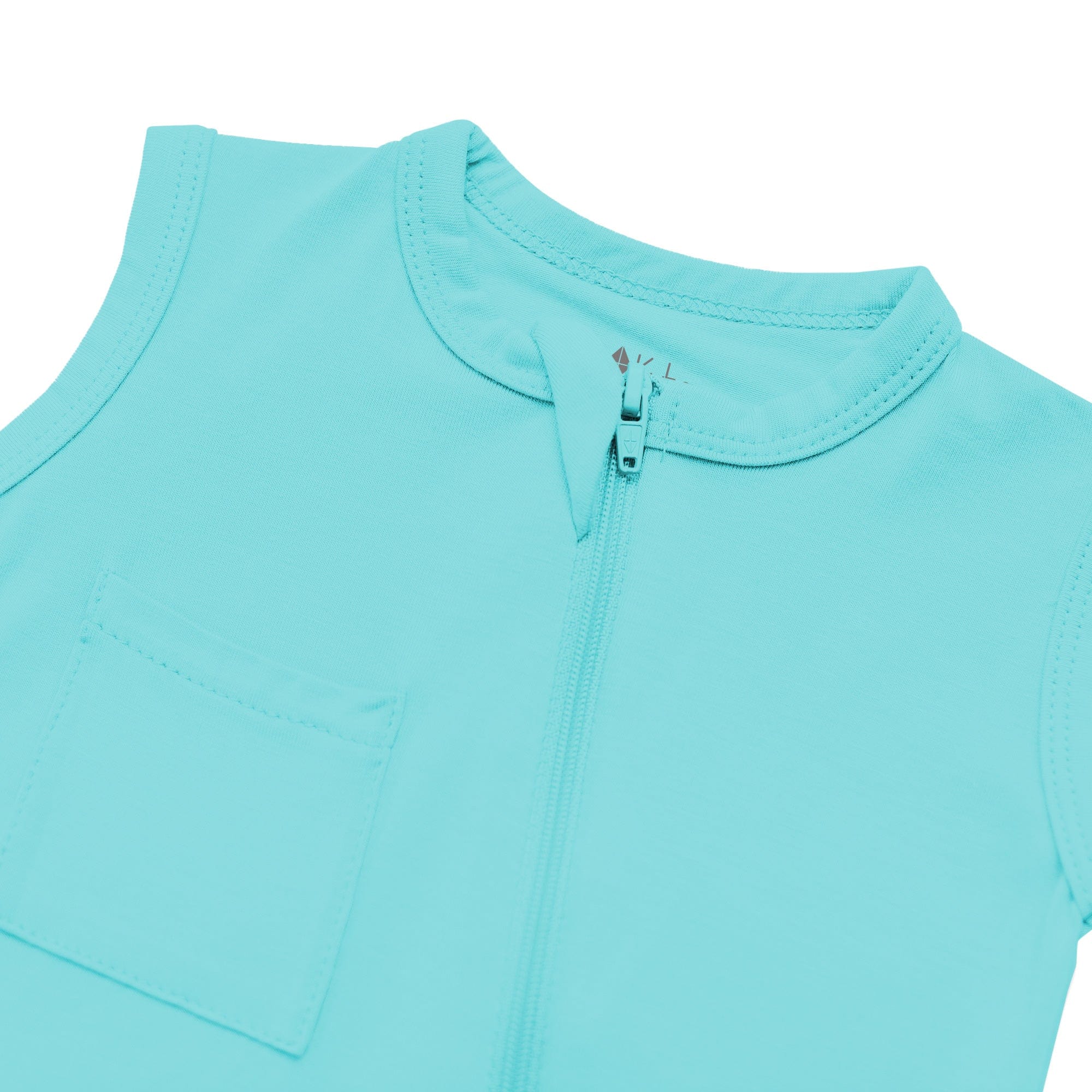 Kyte BABY Zippered Sleeveless Romper Zippered Sleeveless Romper in Robin