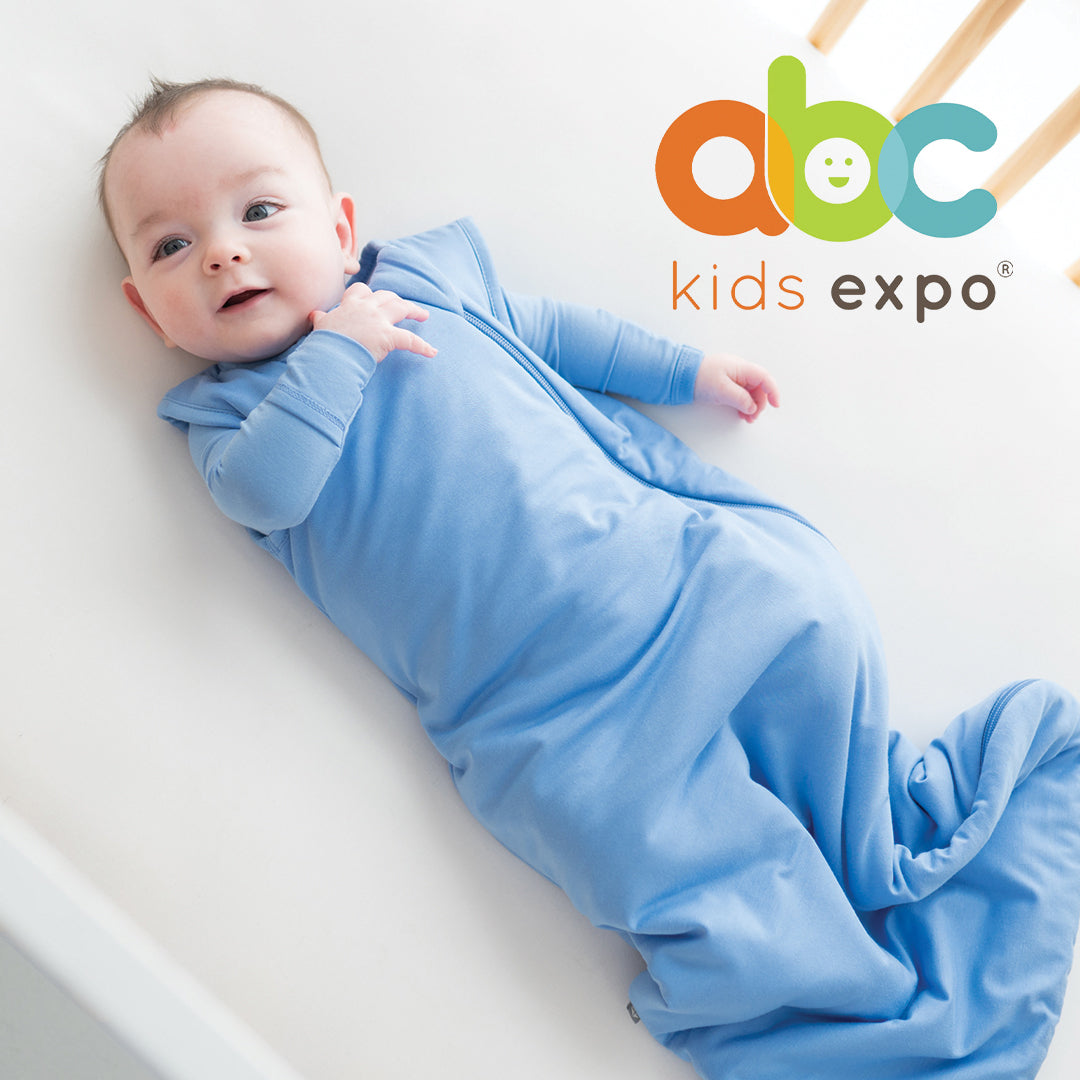 Kyte Baby Periwinkle Sleep Bag + ABC Kids Expo Logo