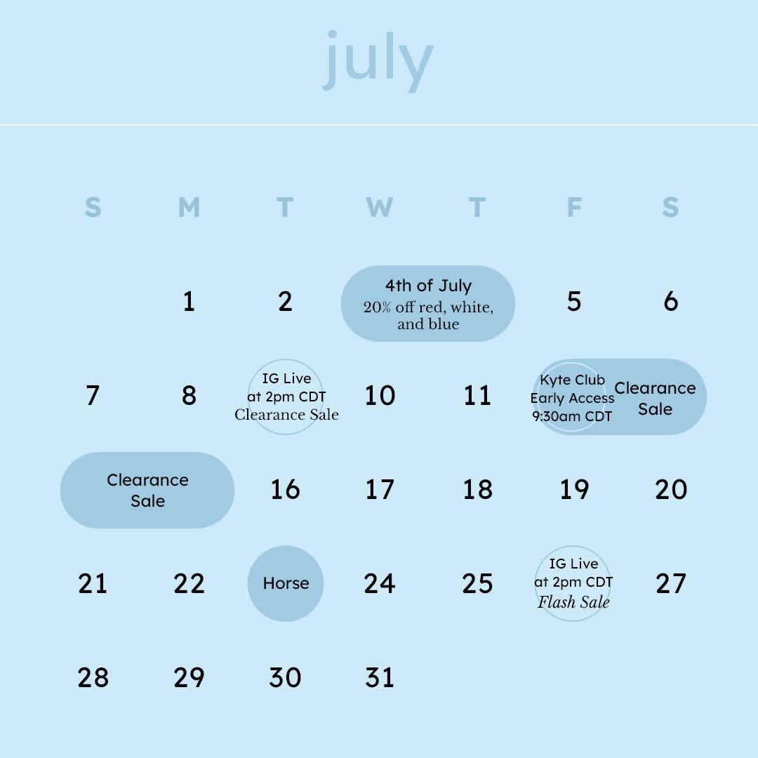July 2024 Launch Calendar Overview