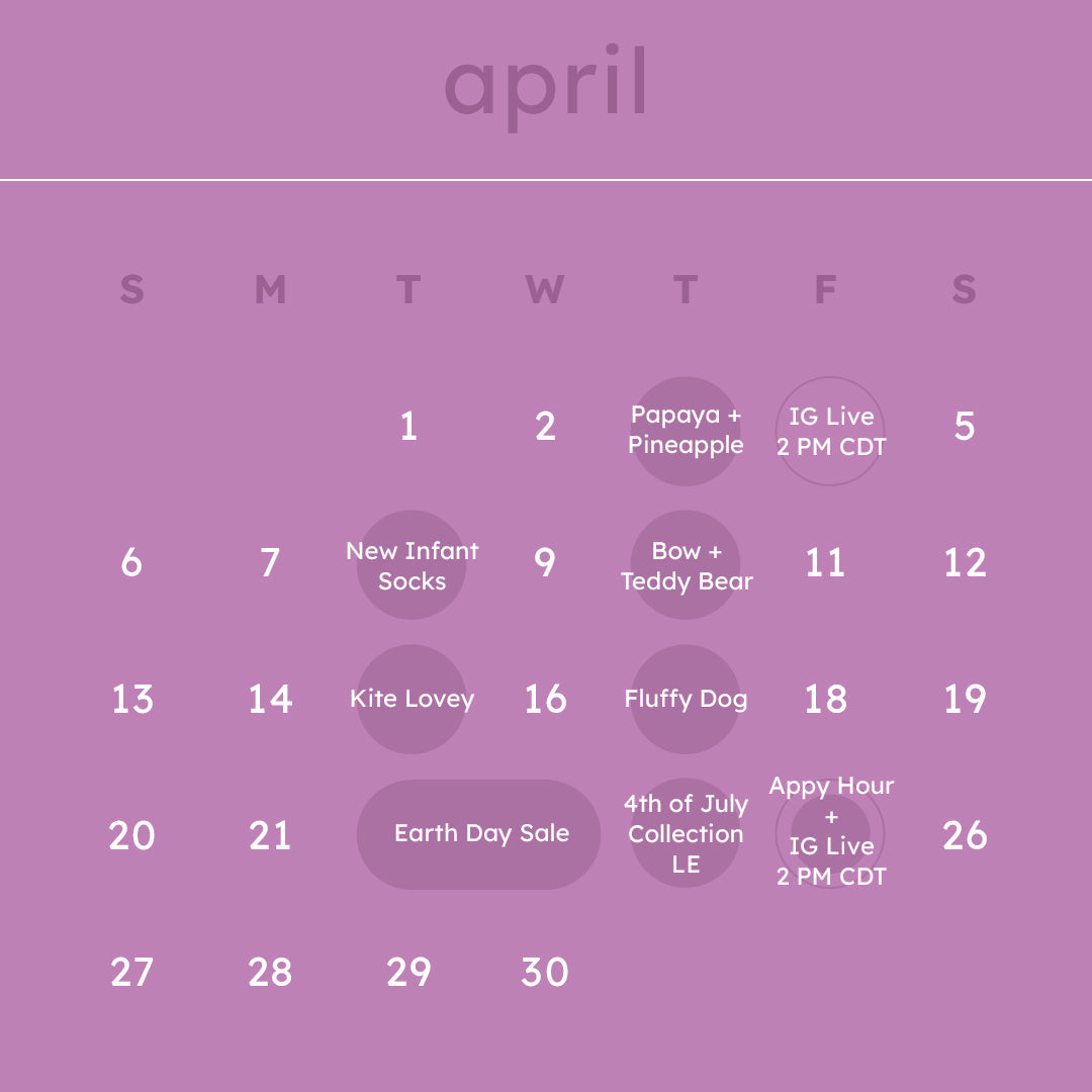 Kyte Baby April 2025 Calendar