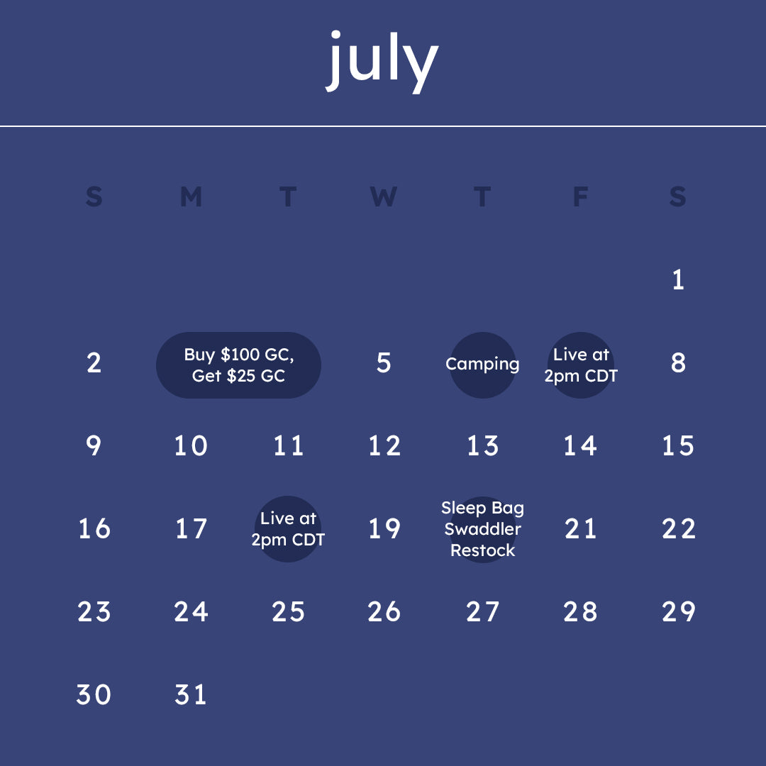 Kyte Baby July '23 Launch Calendar
