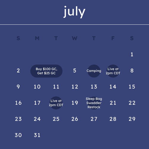 Kyte Baby July '23 Launch Calendar