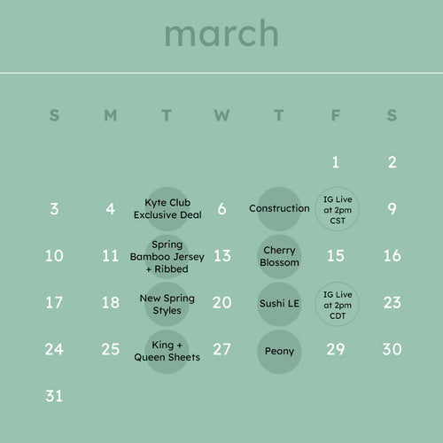 Kyte Baby March 2024 launch calendar