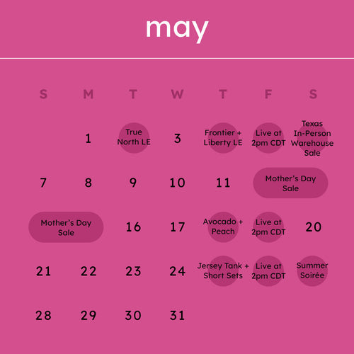 May 2023 Launch Calendar Overview