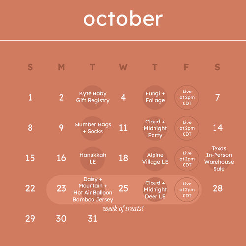 October 2023 Launch Calendar Overview