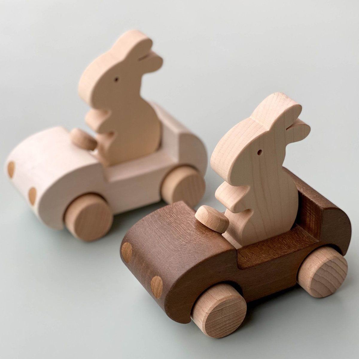 wooden bunny in car toy
