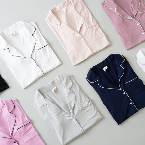 folded pajamas diagonally 