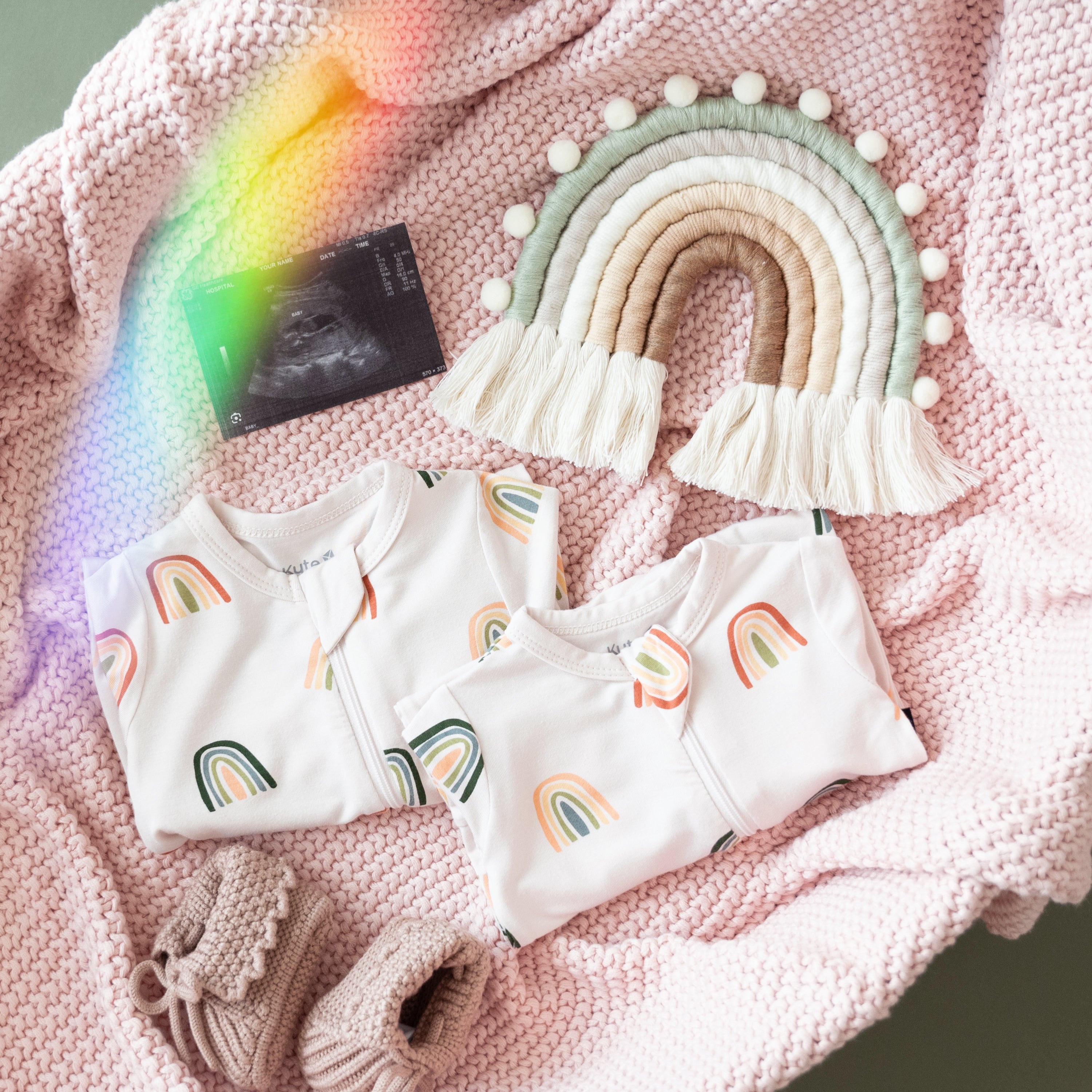newborn rainbow outfit from kyte baby