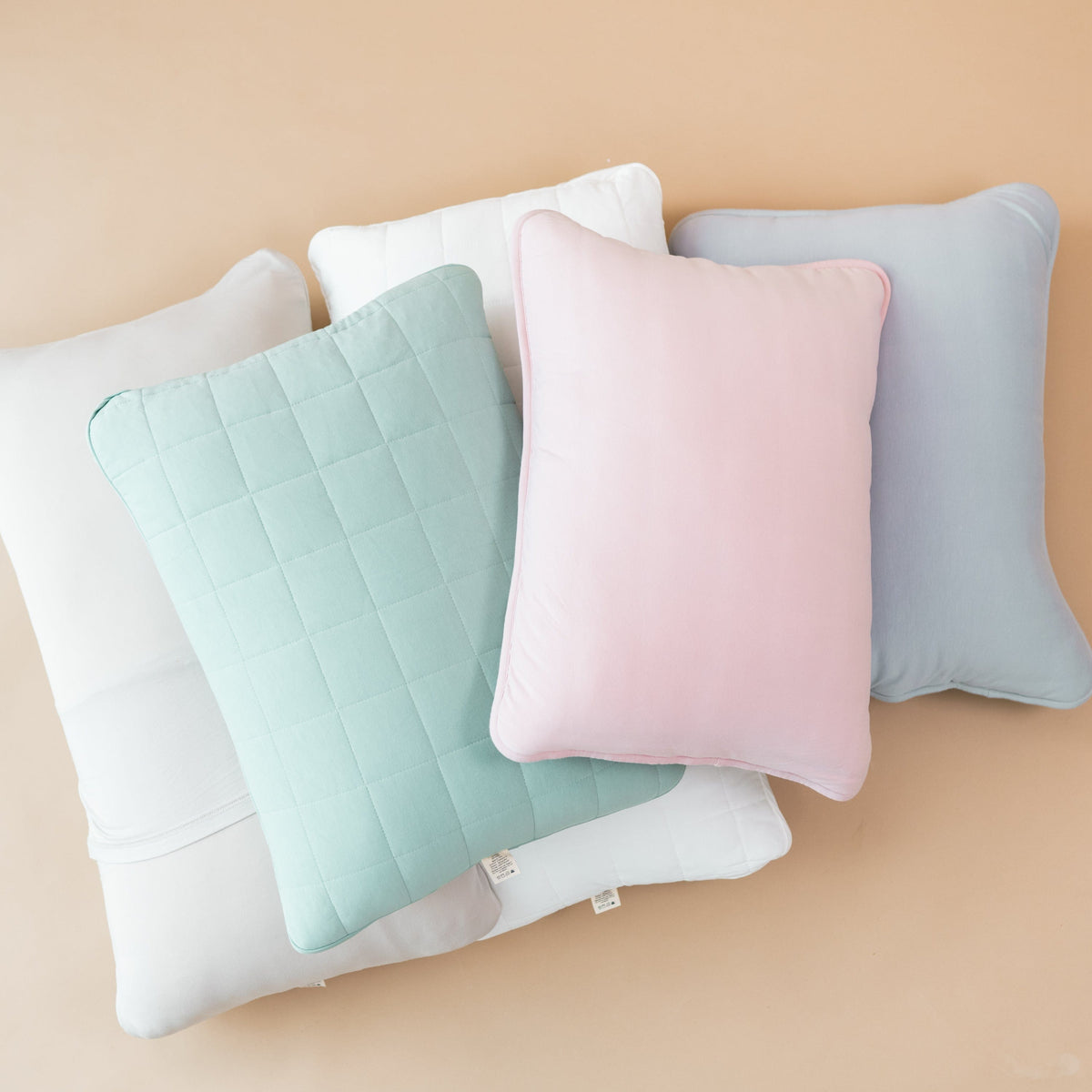 Stack of Kyte Baby King Quilted Pillowcases