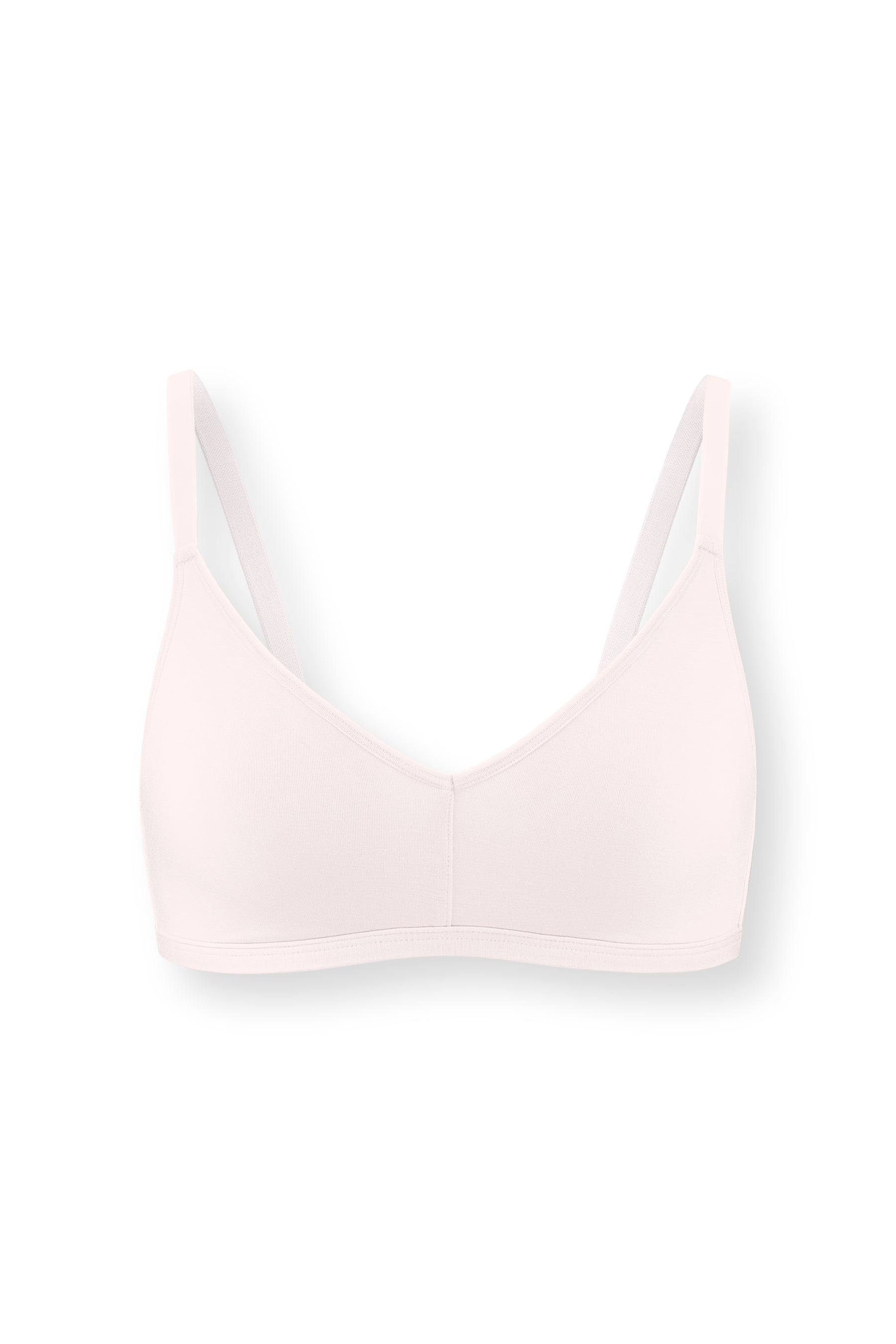 Women's V-Neck Bra in Blonde on white background