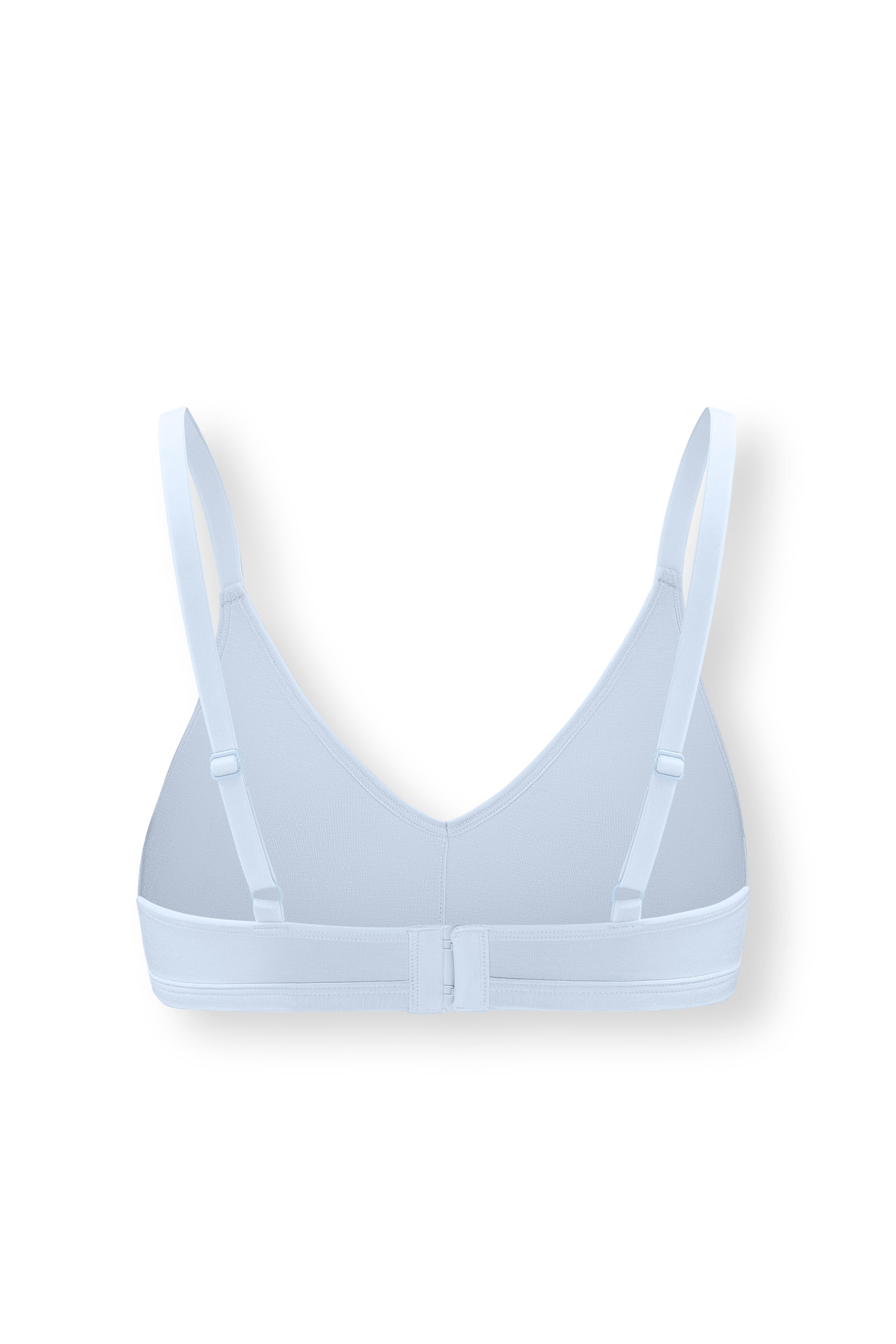 Back side of Women's V-Neck Bra in Breeze on white background