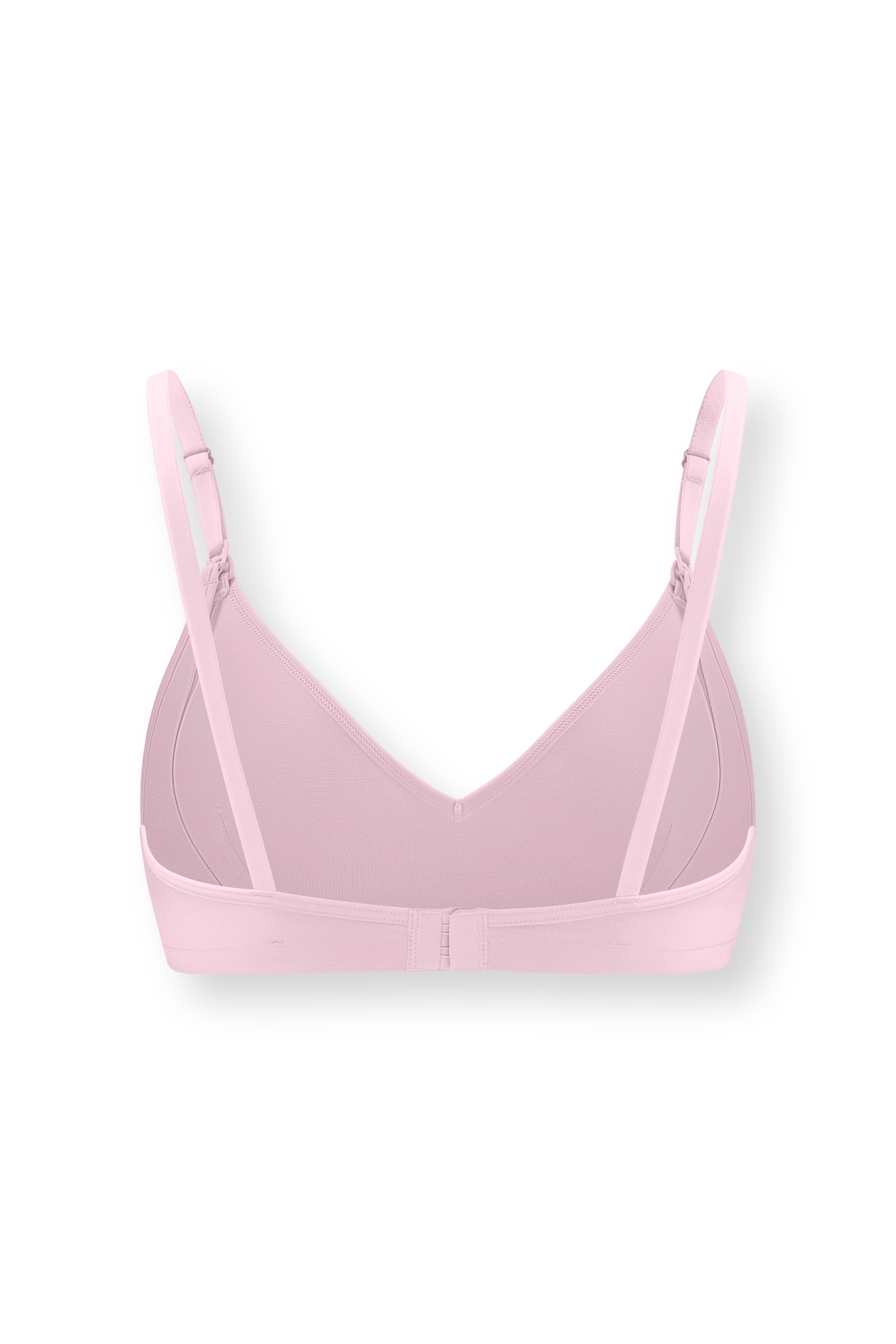 Back side of Women's Nursing Bra in Peony on white background