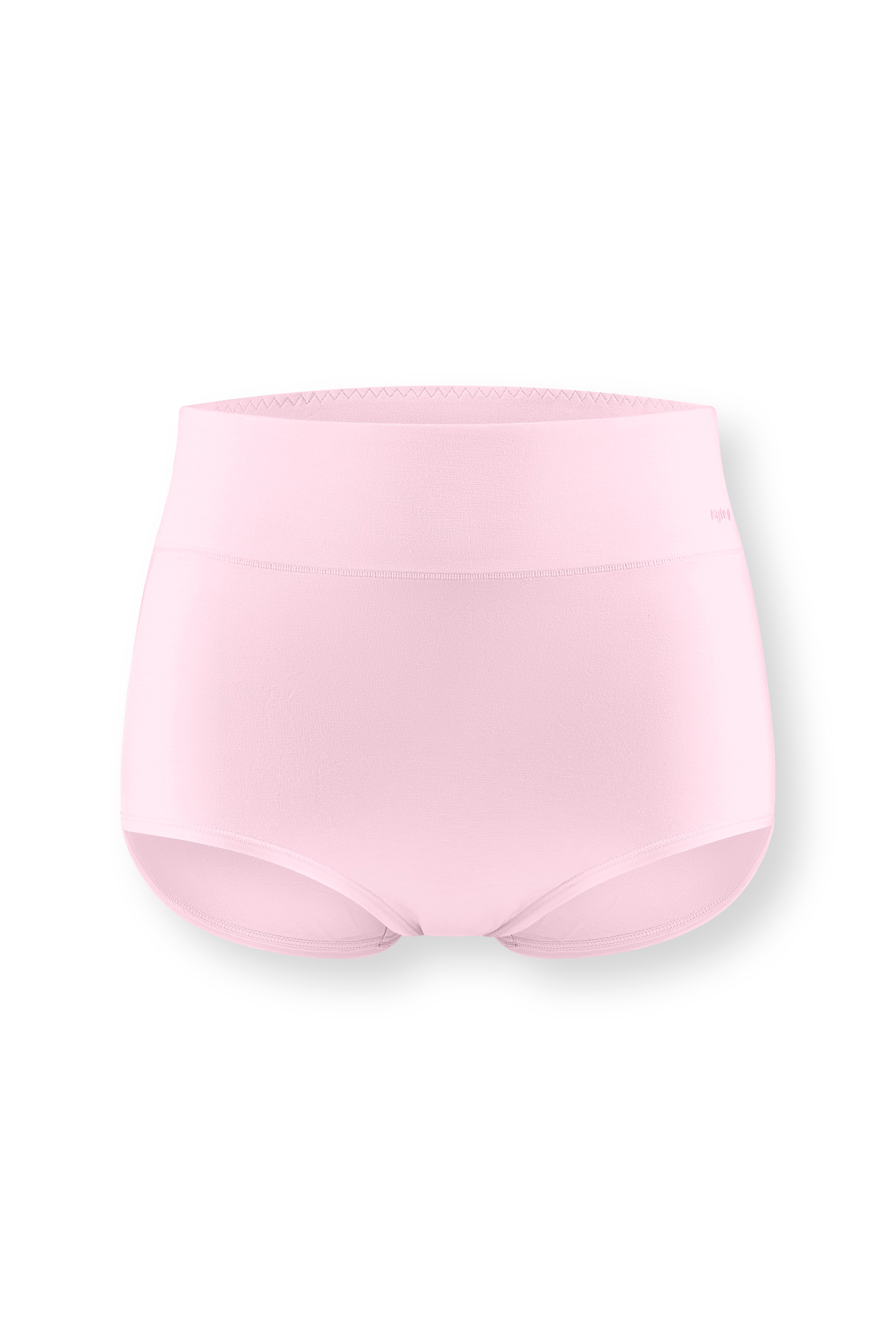 Women's High-Waisted Brief in Peony on white background